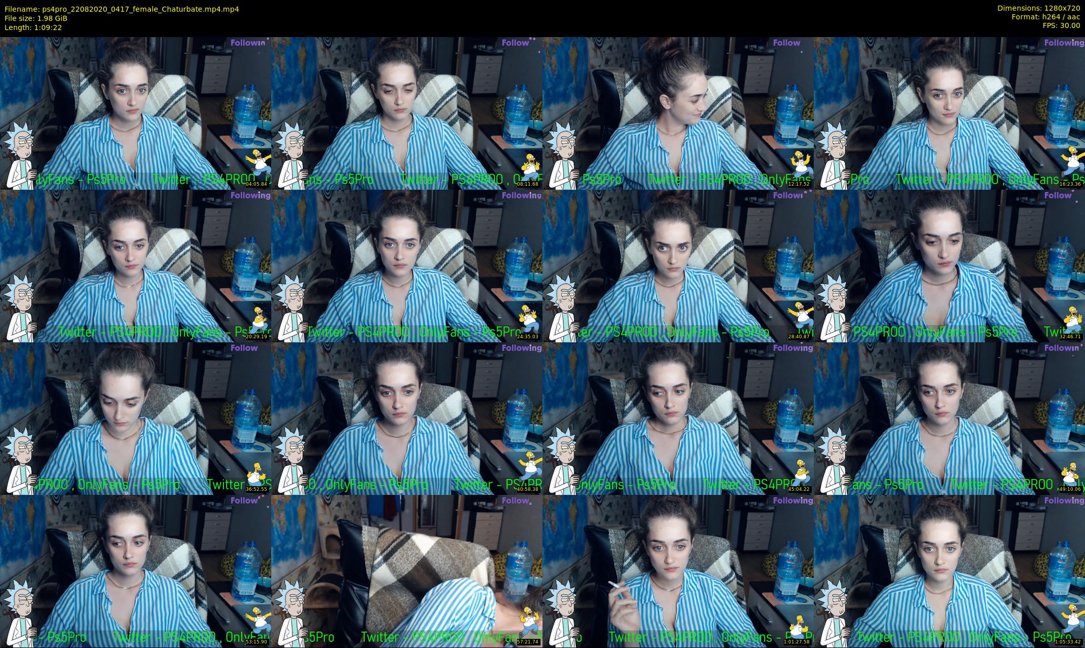 ps4pro — 70 minute Chaturbate female cam show recording, 720p, Aug 22, 2020