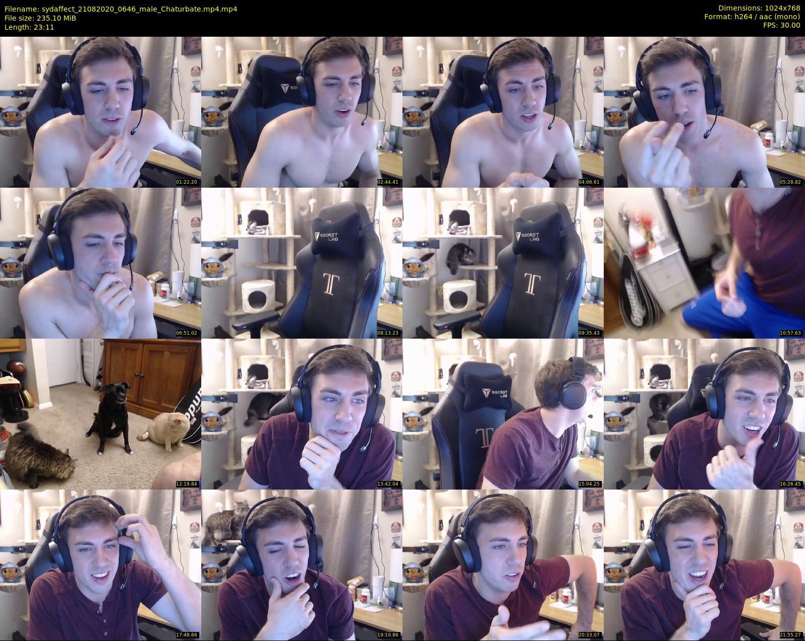 sydaffect — 24 minute Chaturbate male cam show recording, 720p, Aug 21, 2020