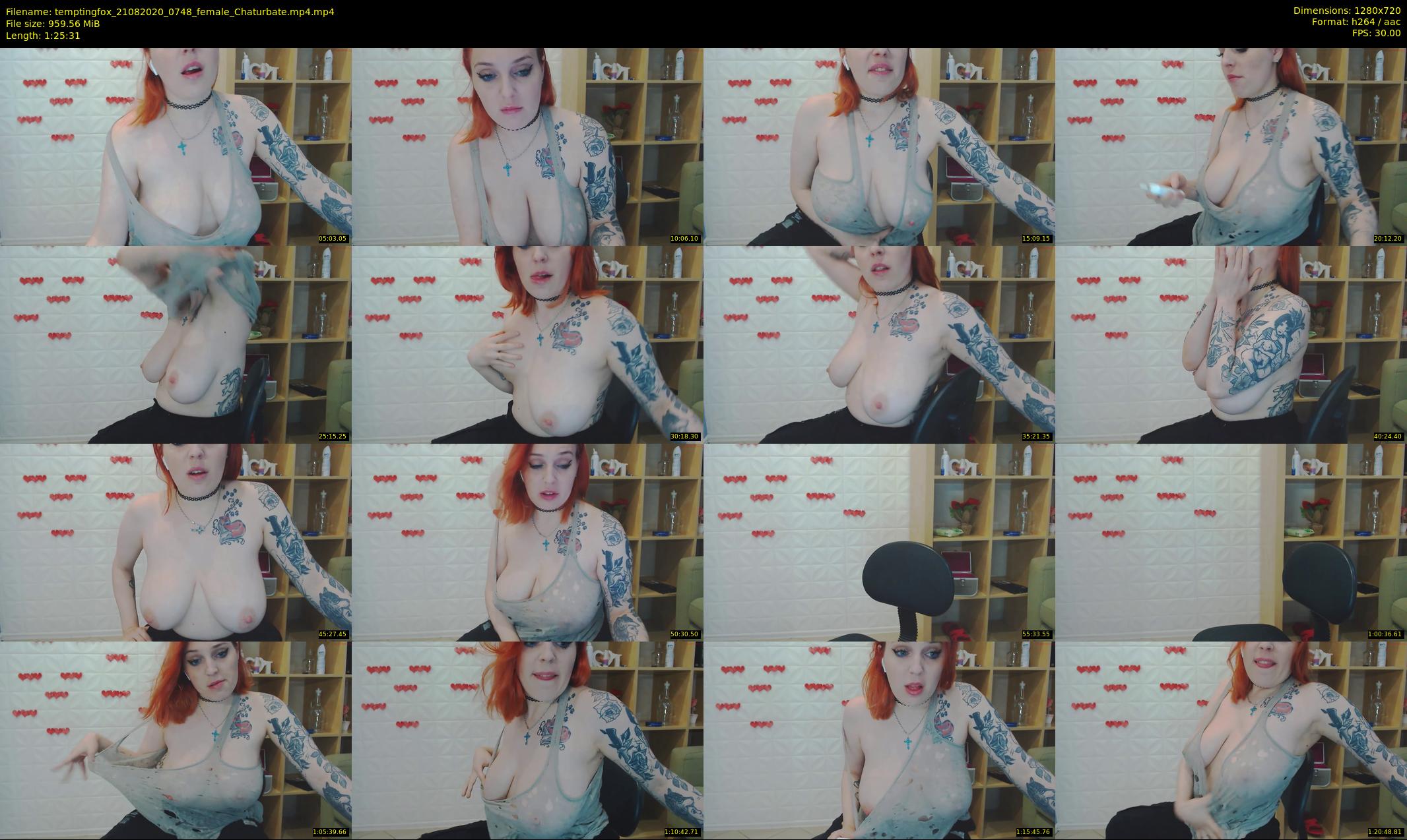 temptingfox — 86 minute Chaturbate female cam show recording, 720p, Aug 21, 2020