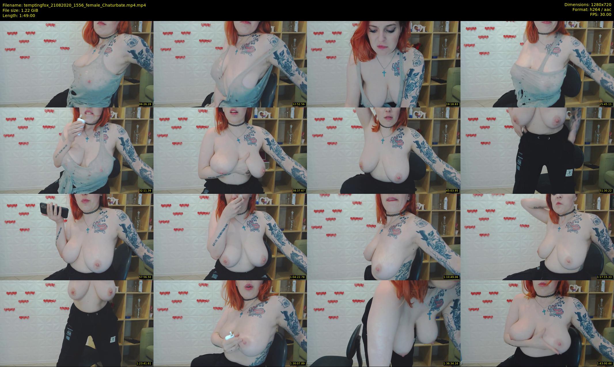 temptingfox — 109 minute Chaturbate female cam show recording, 720p, Aug 21, 2020