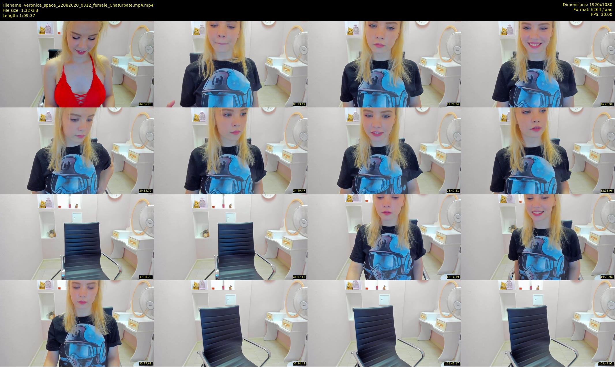 veronica_space — 70 minute Chaturbate female cam show recording, 1080p, Aug 22, 2020