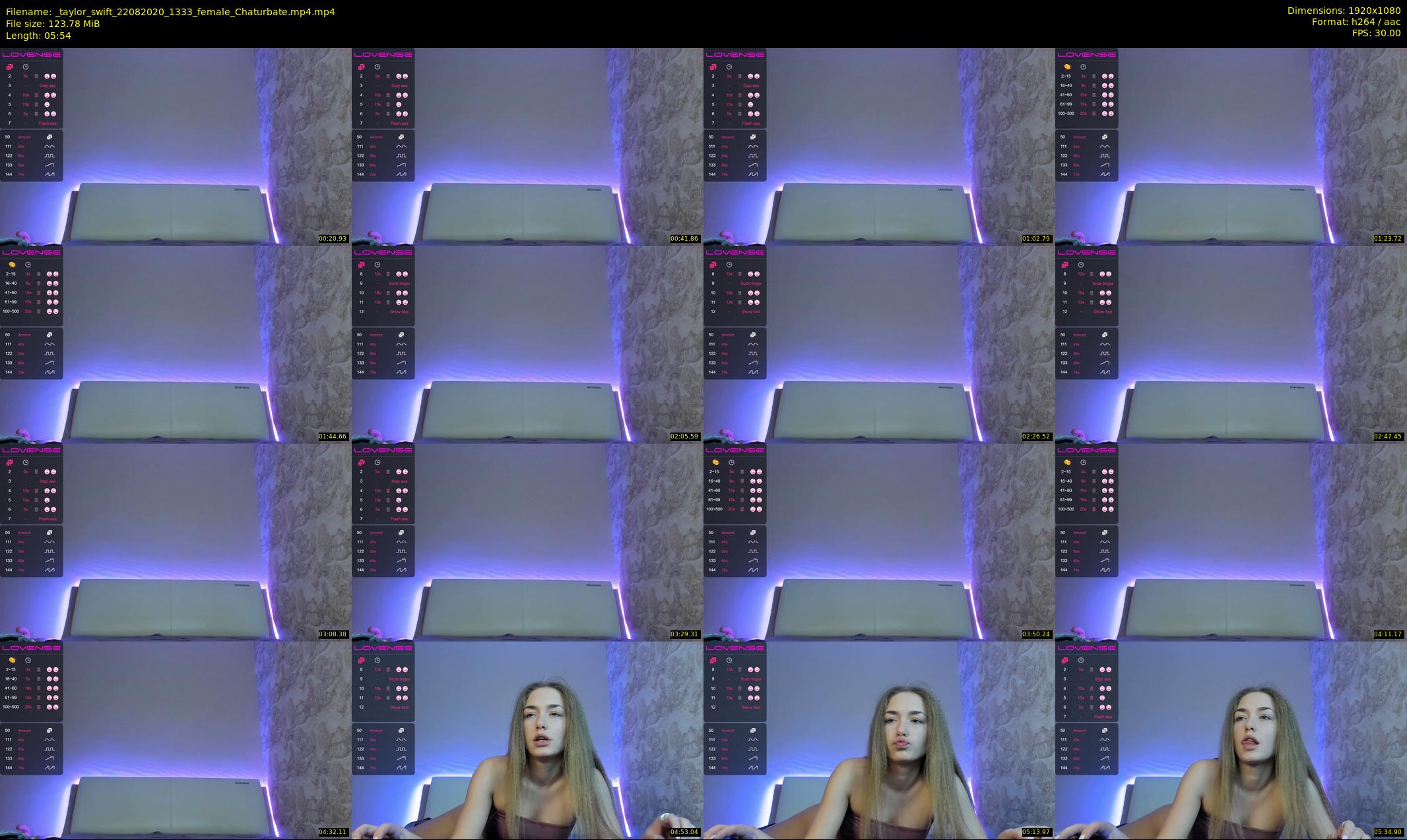 _taylor_swift — 6 minute Chaturbate female cam show recording, 1080p, Aug 22, 2020