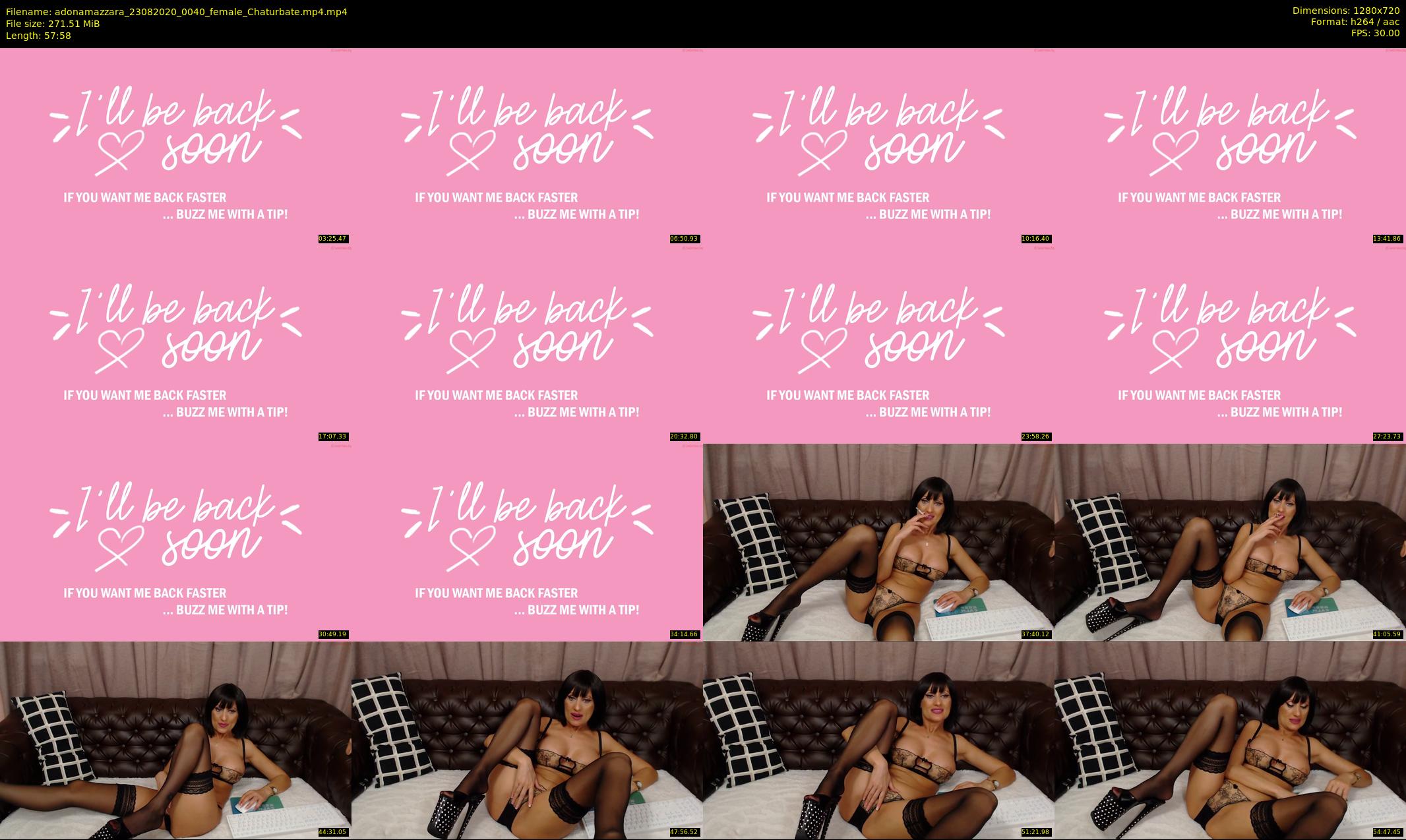 adonamazzara — 58 minute Chaturbate female cam show recording, 720p, Aug 23, 2020