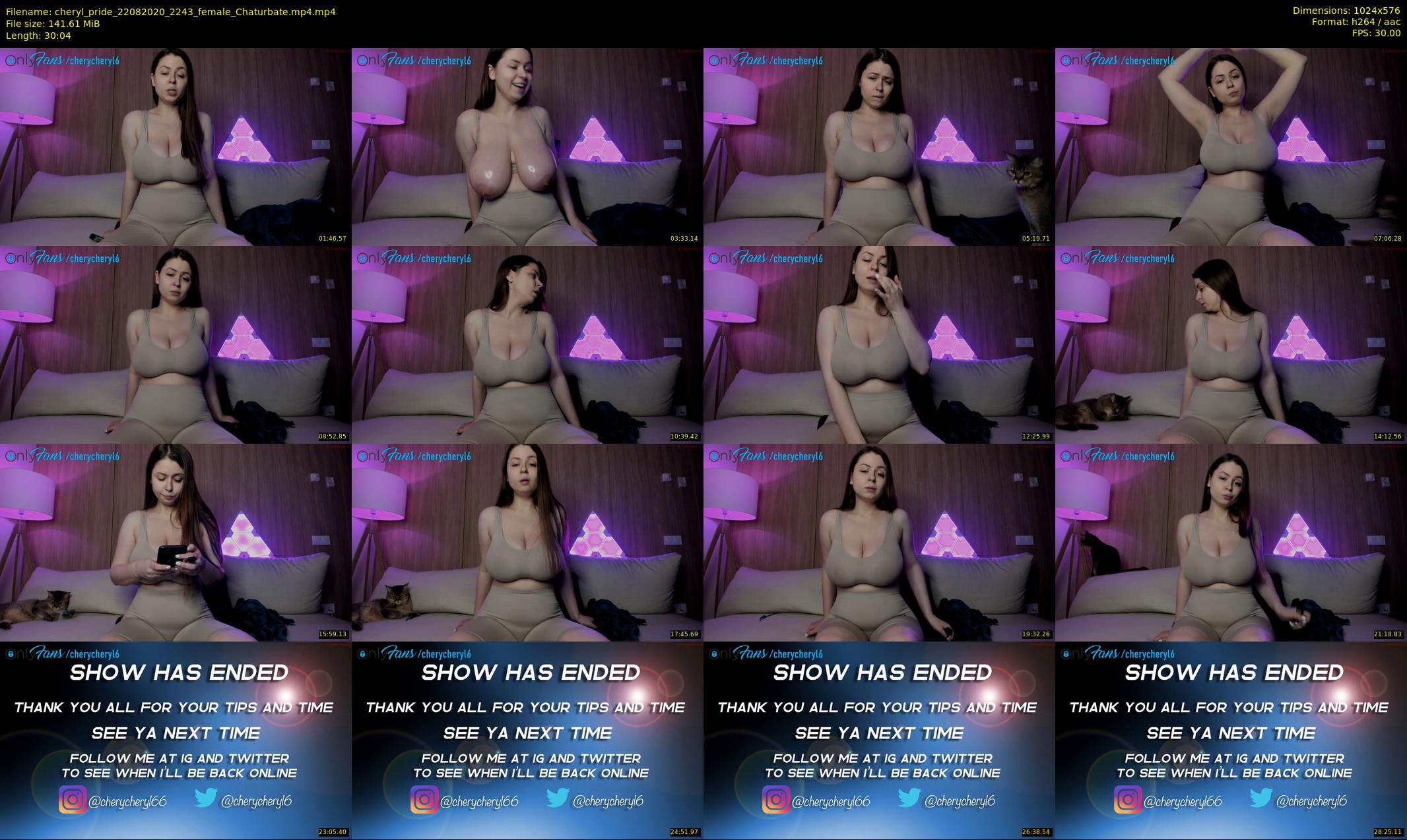 cheryl_pride — 31 minute Chaturbate female cam show recording, 480p, Aug 22, 2020