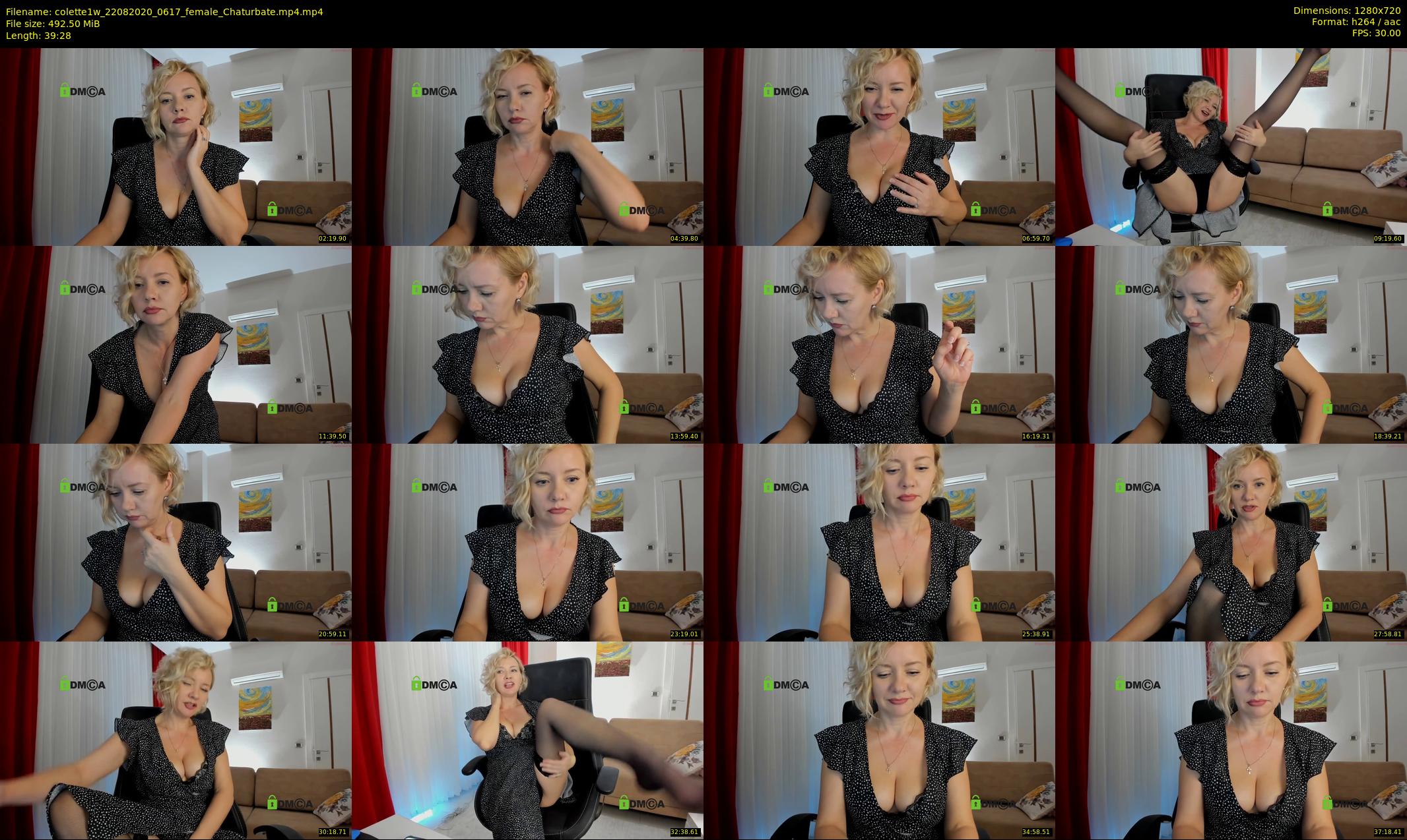 colette1w — 40 minute Chaturbate female cam show recording, 720p, Aug 22, 2020