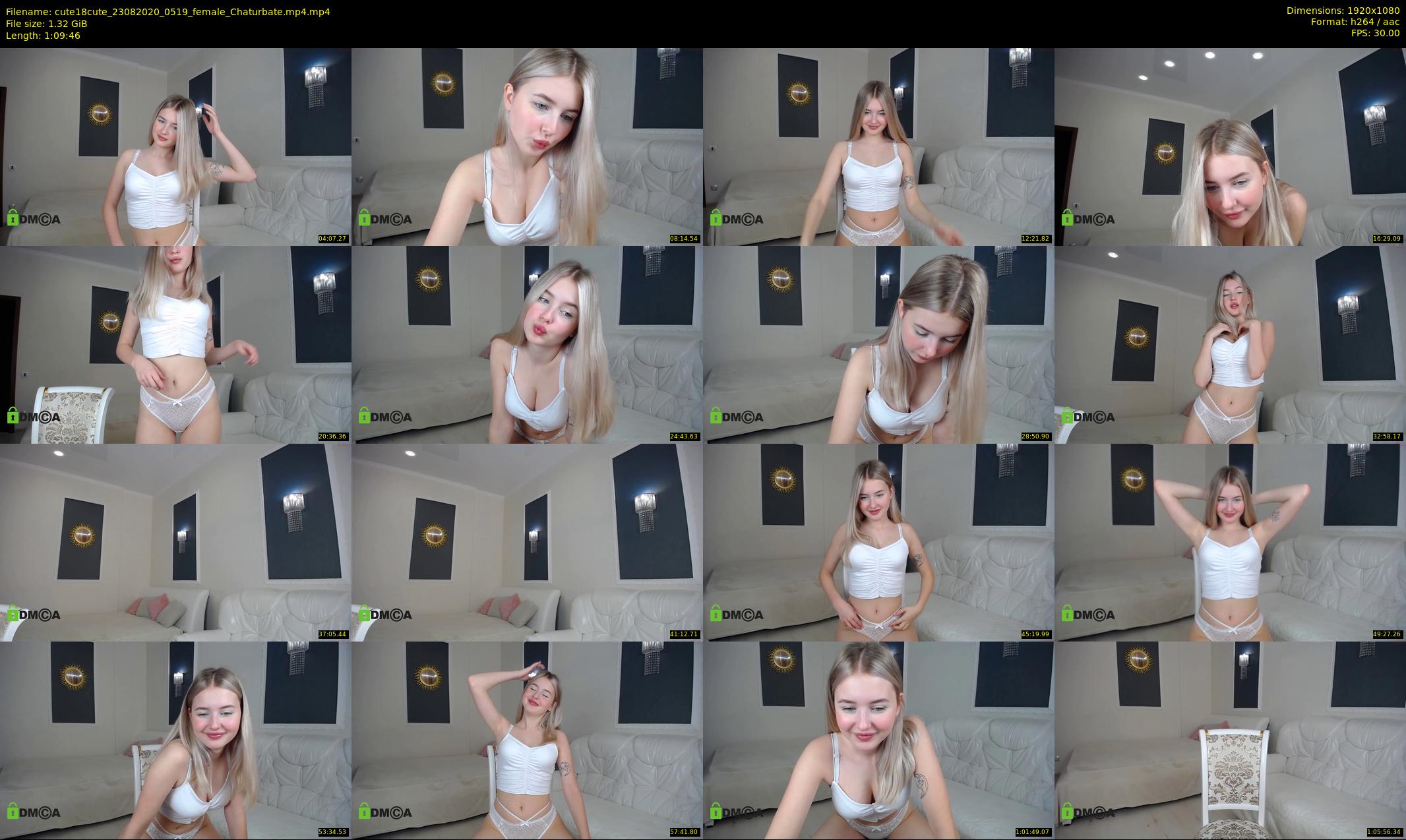 cute18cute — 70 minute Chaturbate female cam show recording, 1080p, Aug 23, 2020