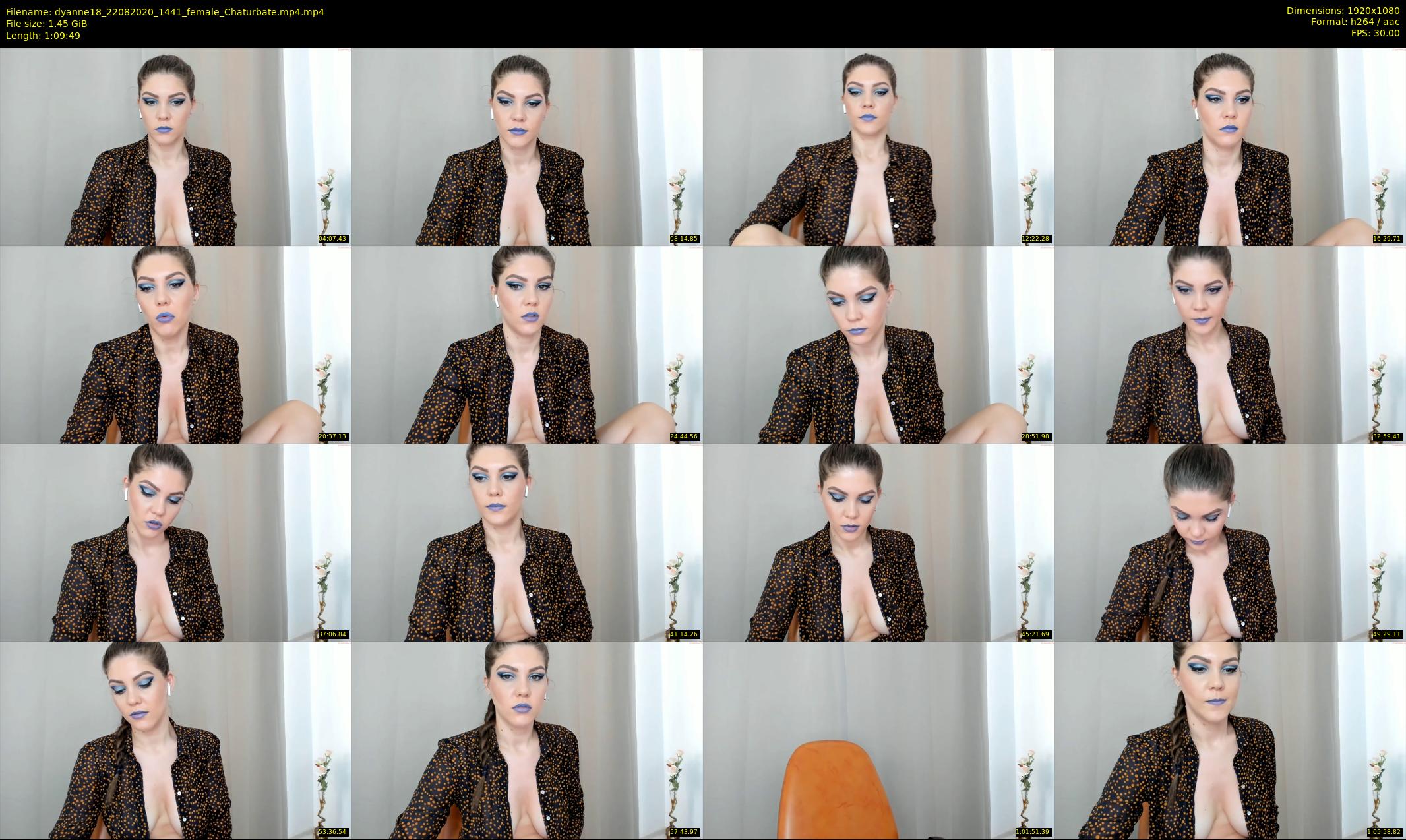 dyanne18 — 70 minute Chaturbate female cam show recording, 1080p, Aug 22, 2020
