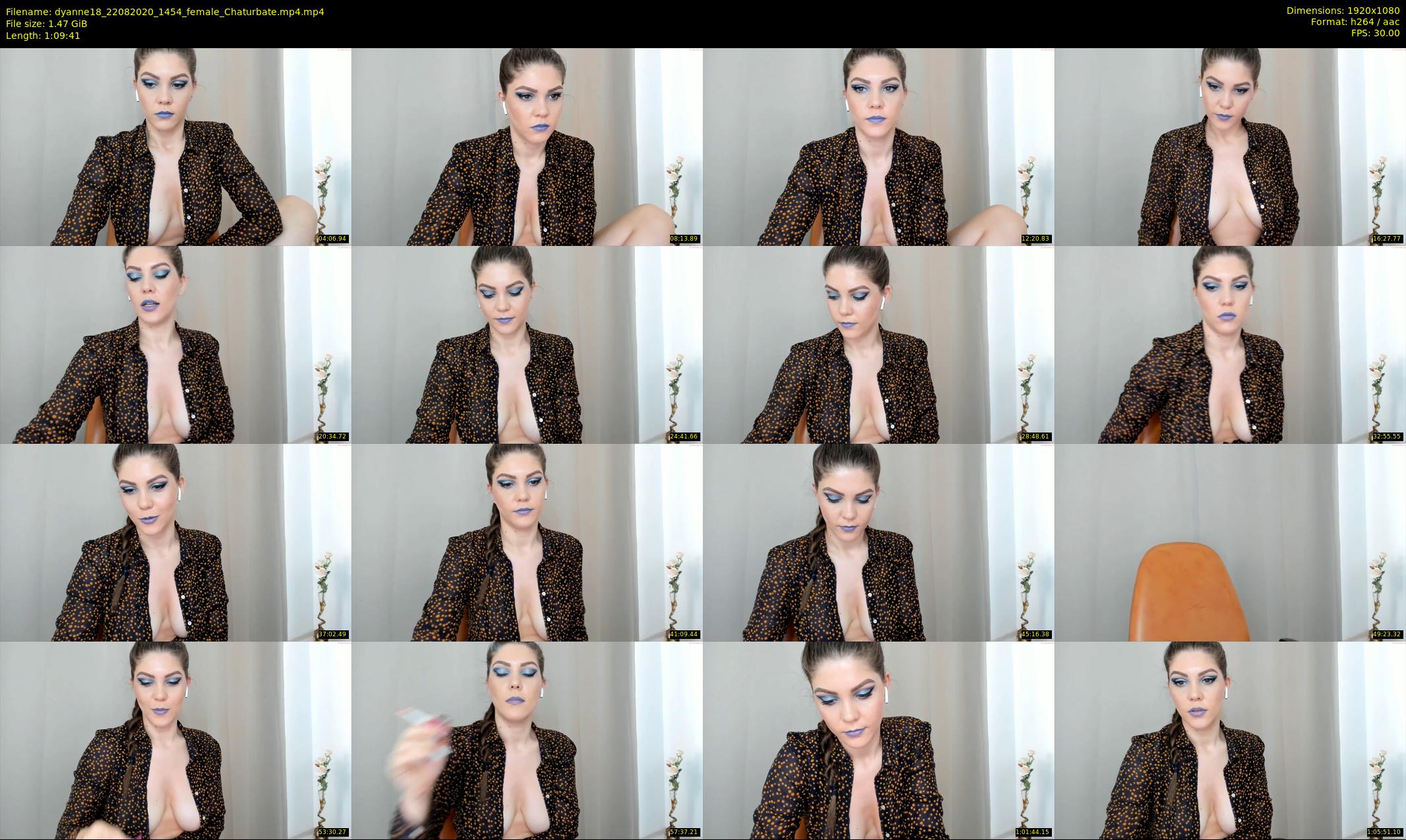 dyanne18 — 70 minute Chaturbate female cam show recording, 1080p, Aug 22, 2020