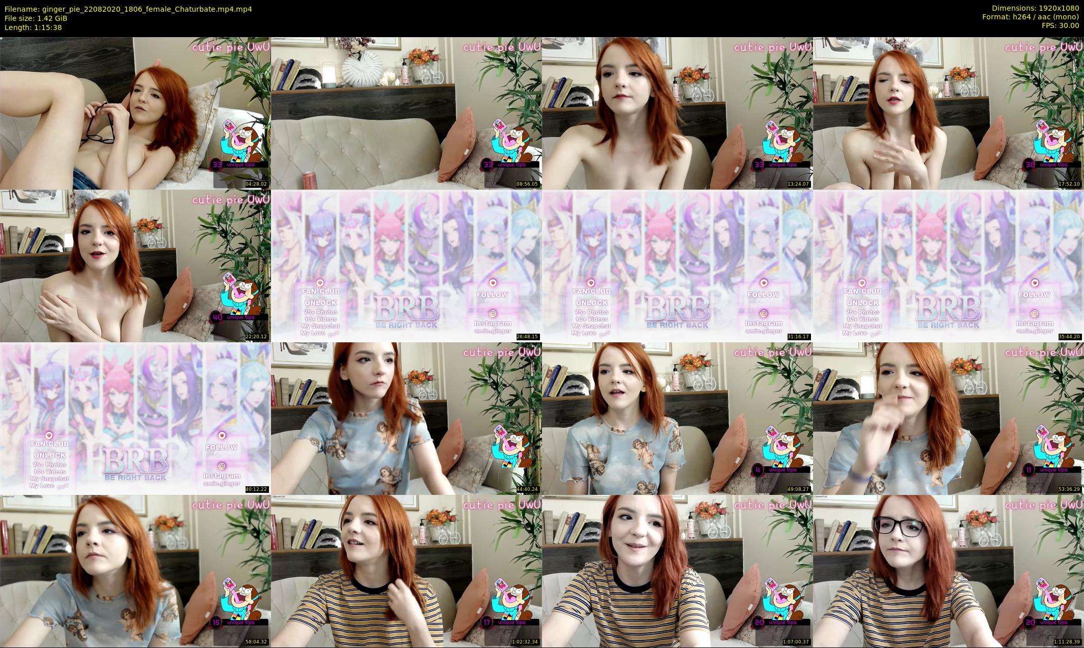 ginger_pie — 76 minute Chaturbate female cam show recording, 1080p, Aug 22, 2020