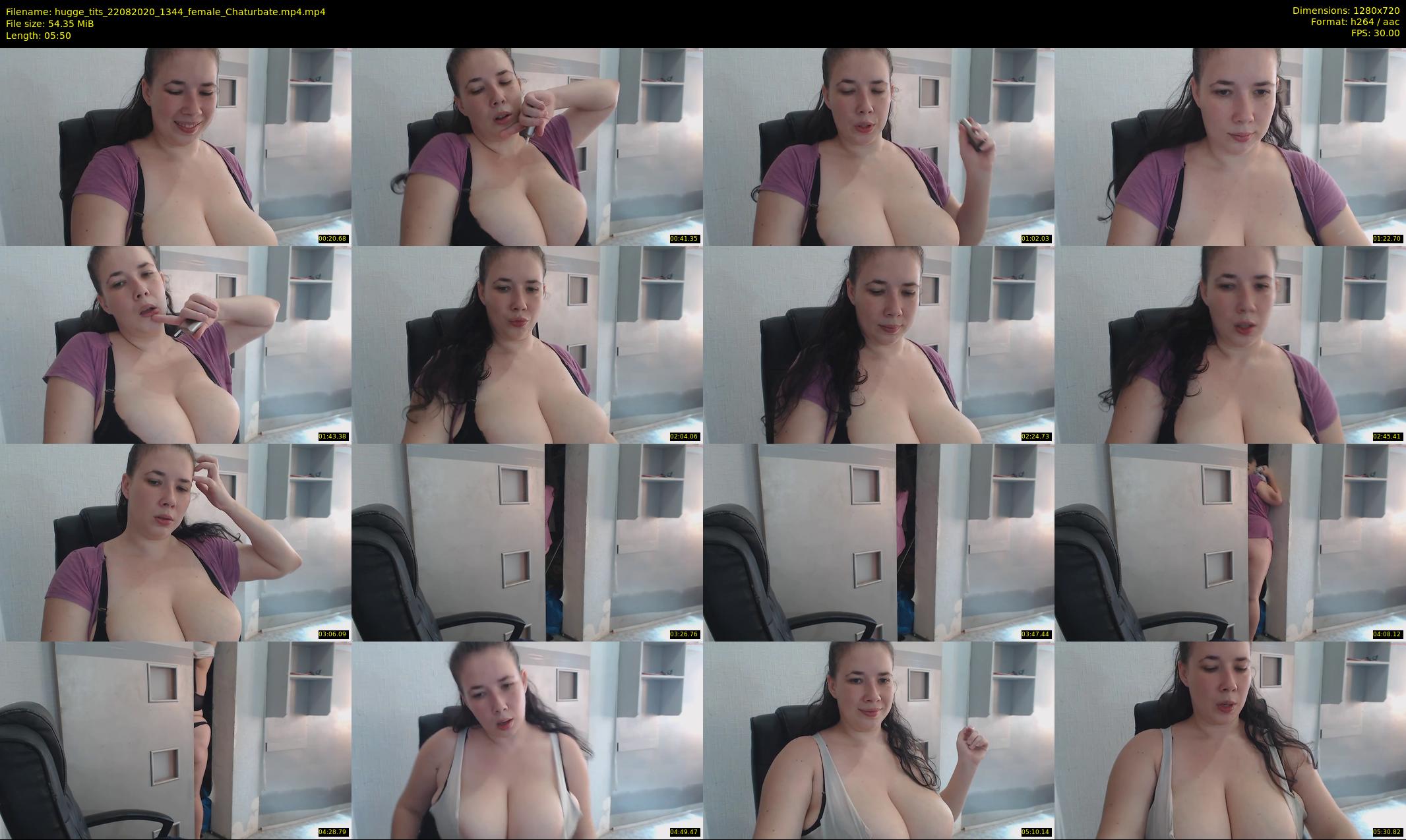 hugge_tits — 6 minute Chaturbate female cam show recording, 720p, Aug 22, 2020