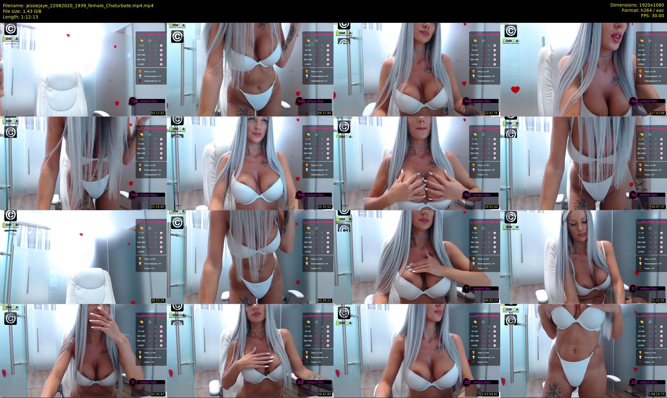 jessiejaye — 73 minute Chaturbate female cam show recording, 1080p, Aug 22, 2020