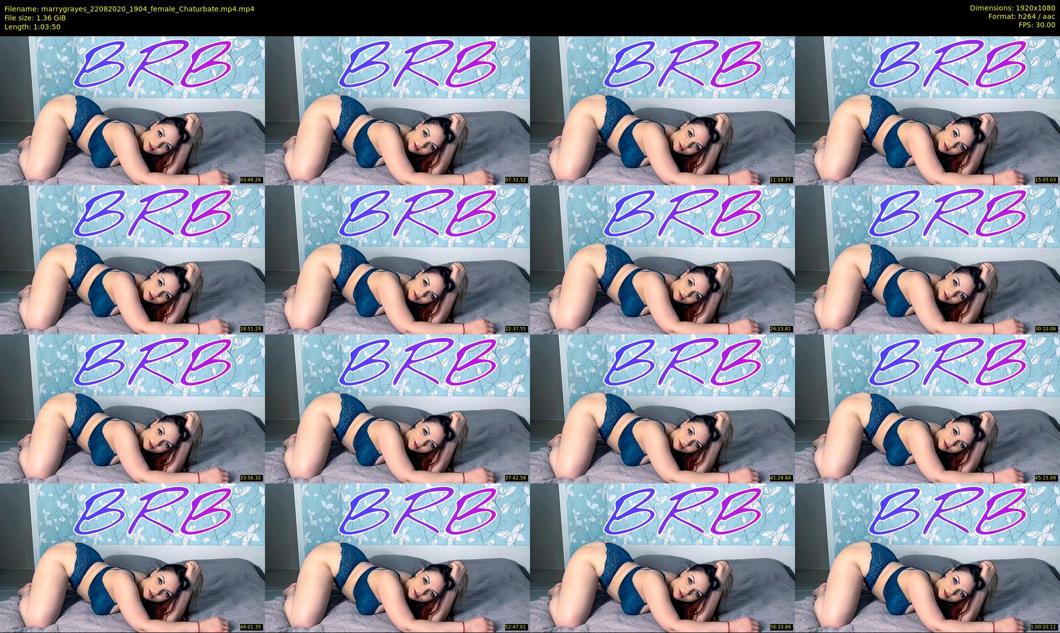 marrygrayes — 64 minute Chaturbate female cam show recording, 1080p, Aug 22, 2020