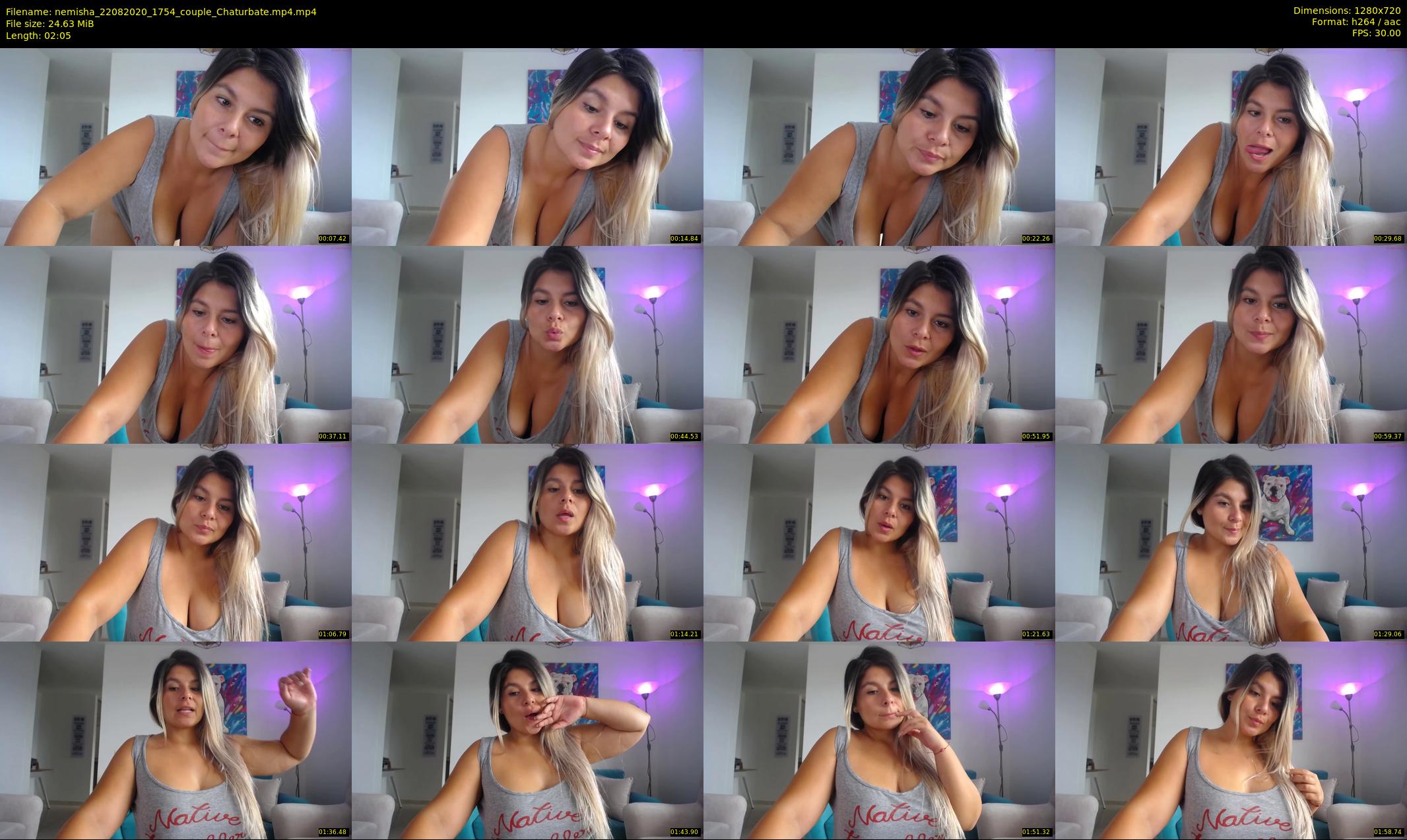 nemisha — 3 minute Chaturbate female cam show recording, 720p, Aug 22, 2020