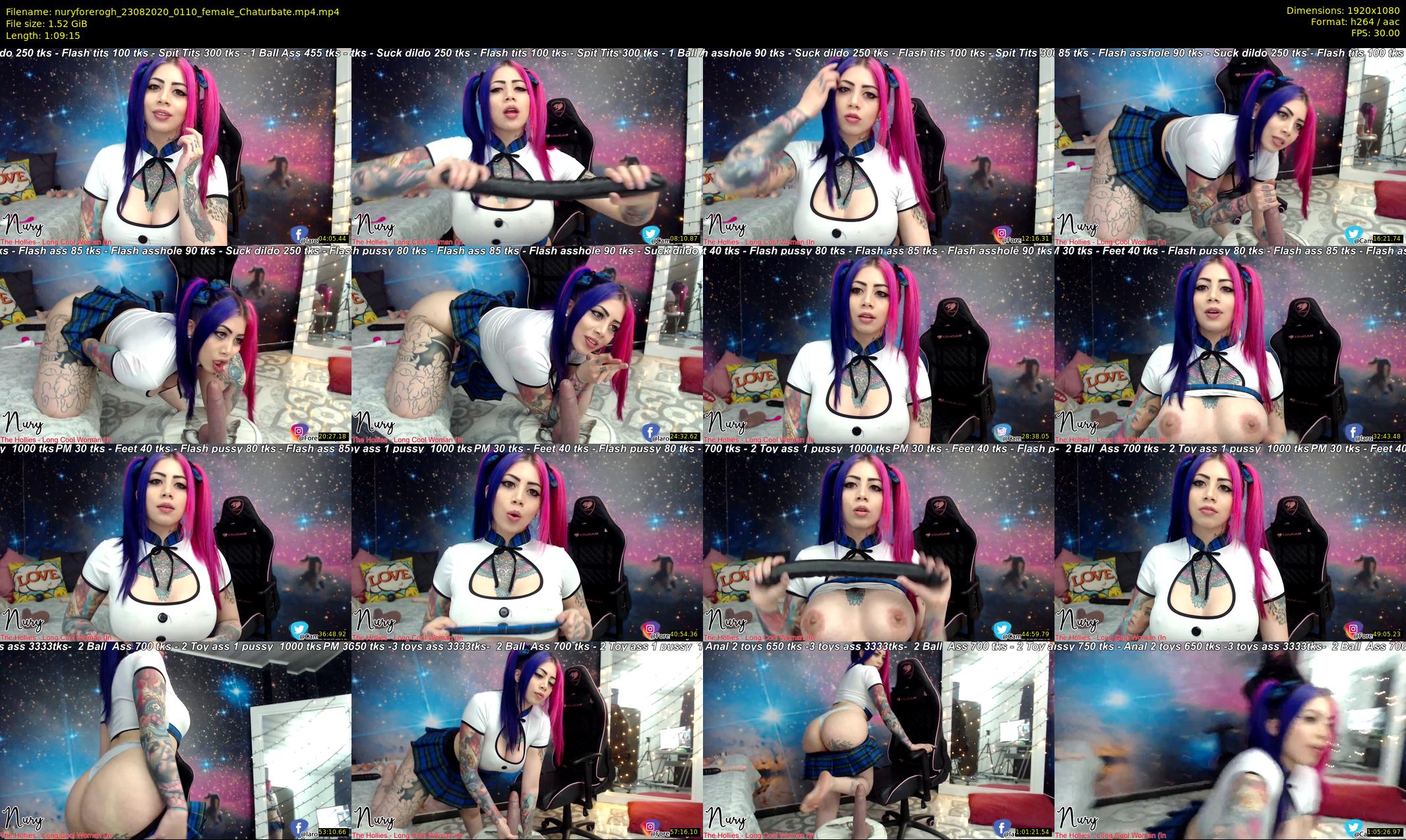 nuryforerogh — 70 minute Chaturbate female cam show recording, 1080p, Aug 23, 2020