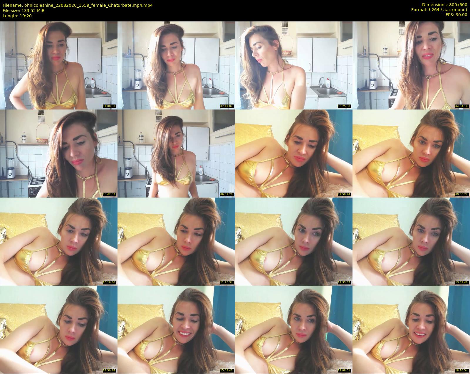ohnicoleshine — 20 minute Chaturbate female cam show recording, 480p, Aug 22, 2020