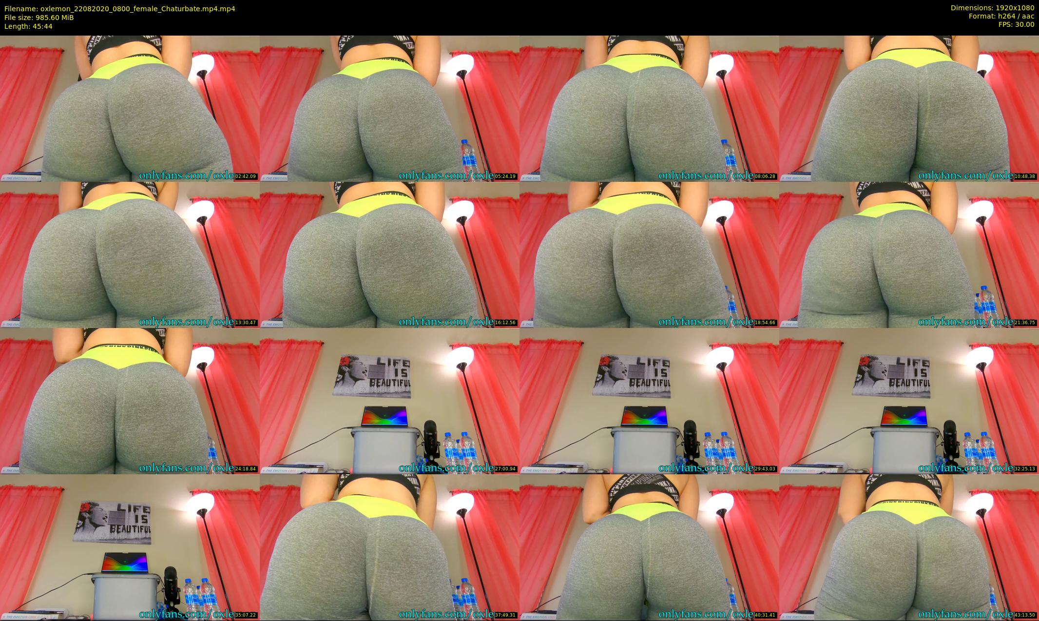 oxlemon — 46 minute Chaturbate female cam show recording, 1080p, Aug 22, 2020