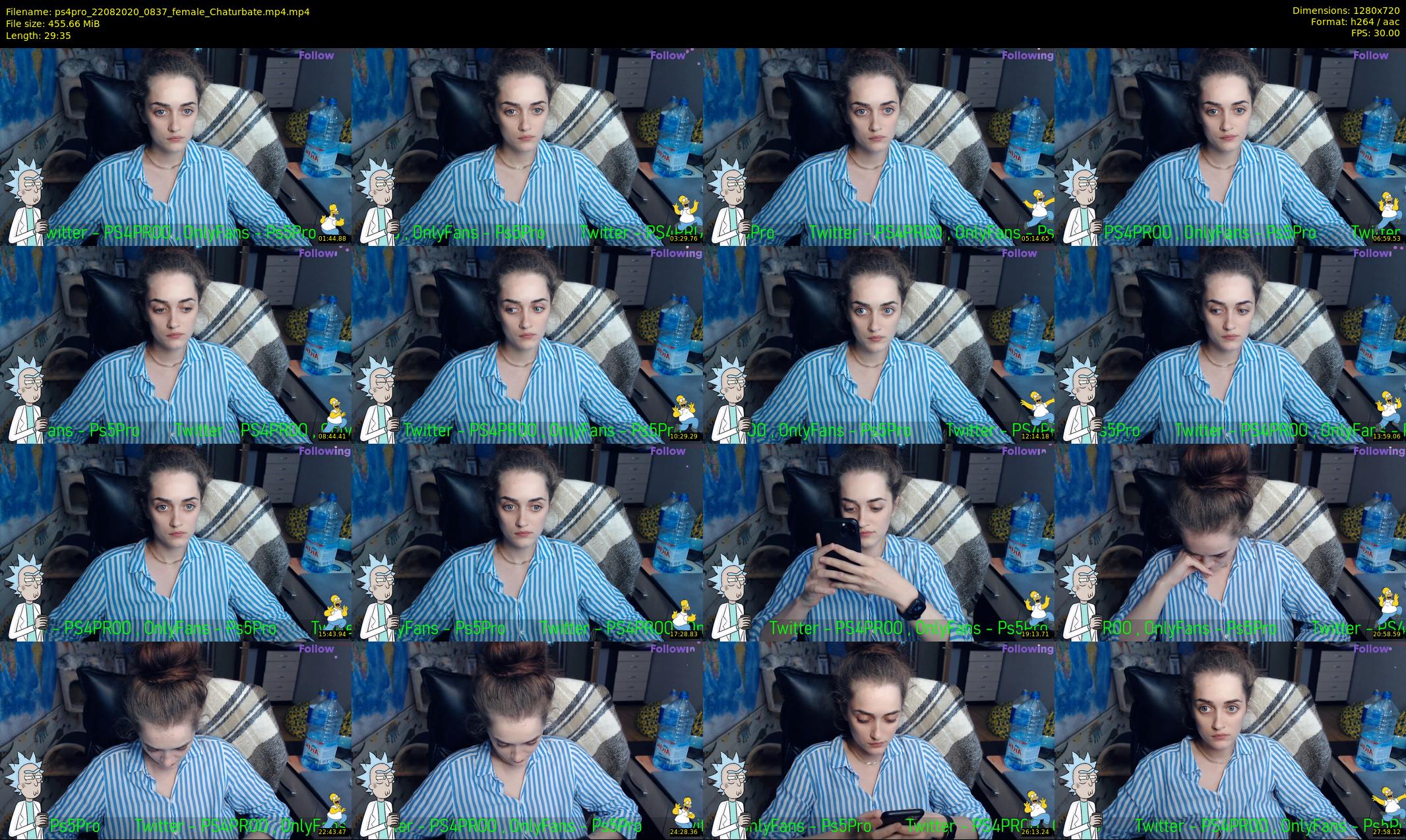 ps4pro — 30 minute Chaturbate female cam show recording, 720p, Aug 22, 2020