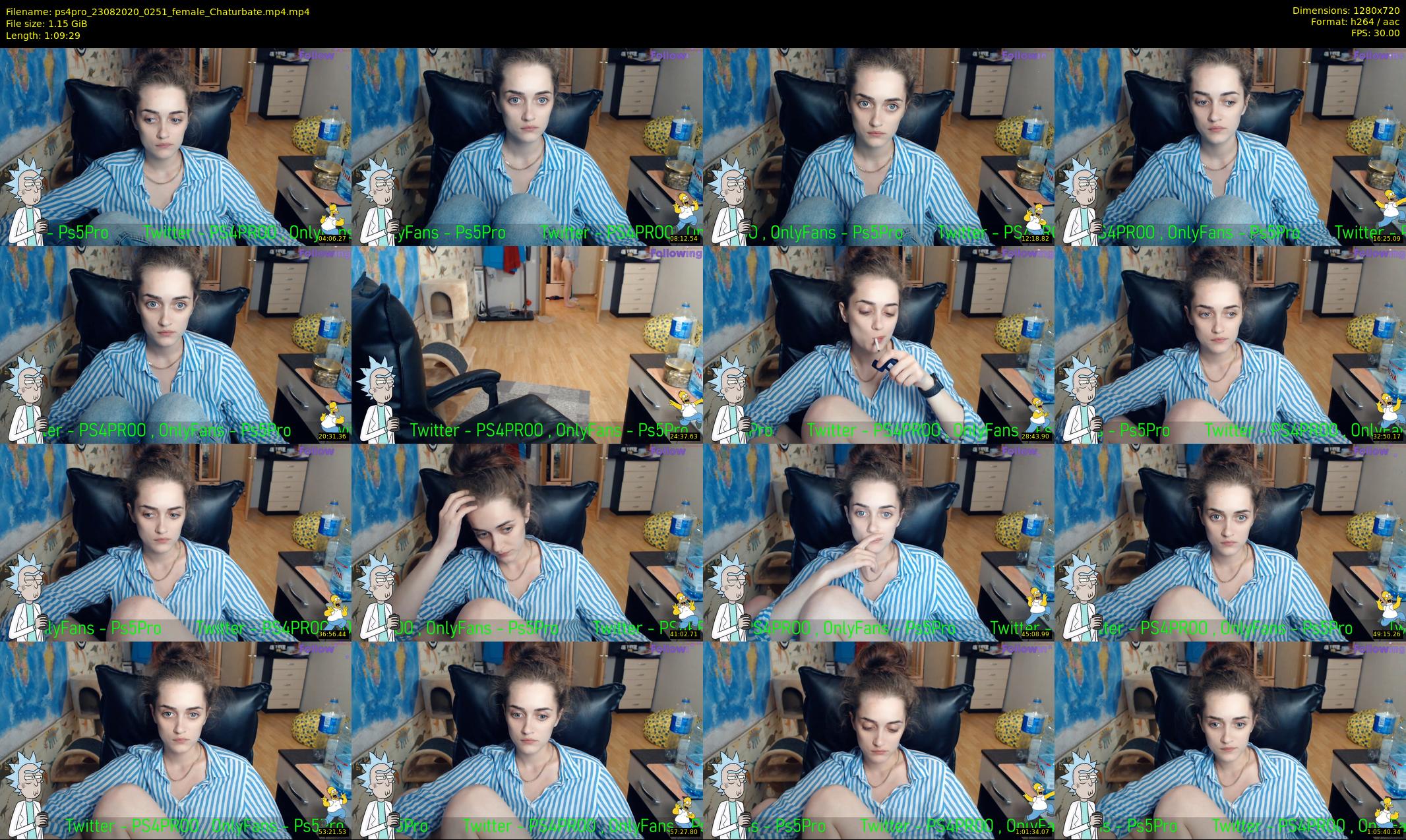 ps4pro — 70 minute Chaturbate female cam show recording, 720p, Aug 23, 2020