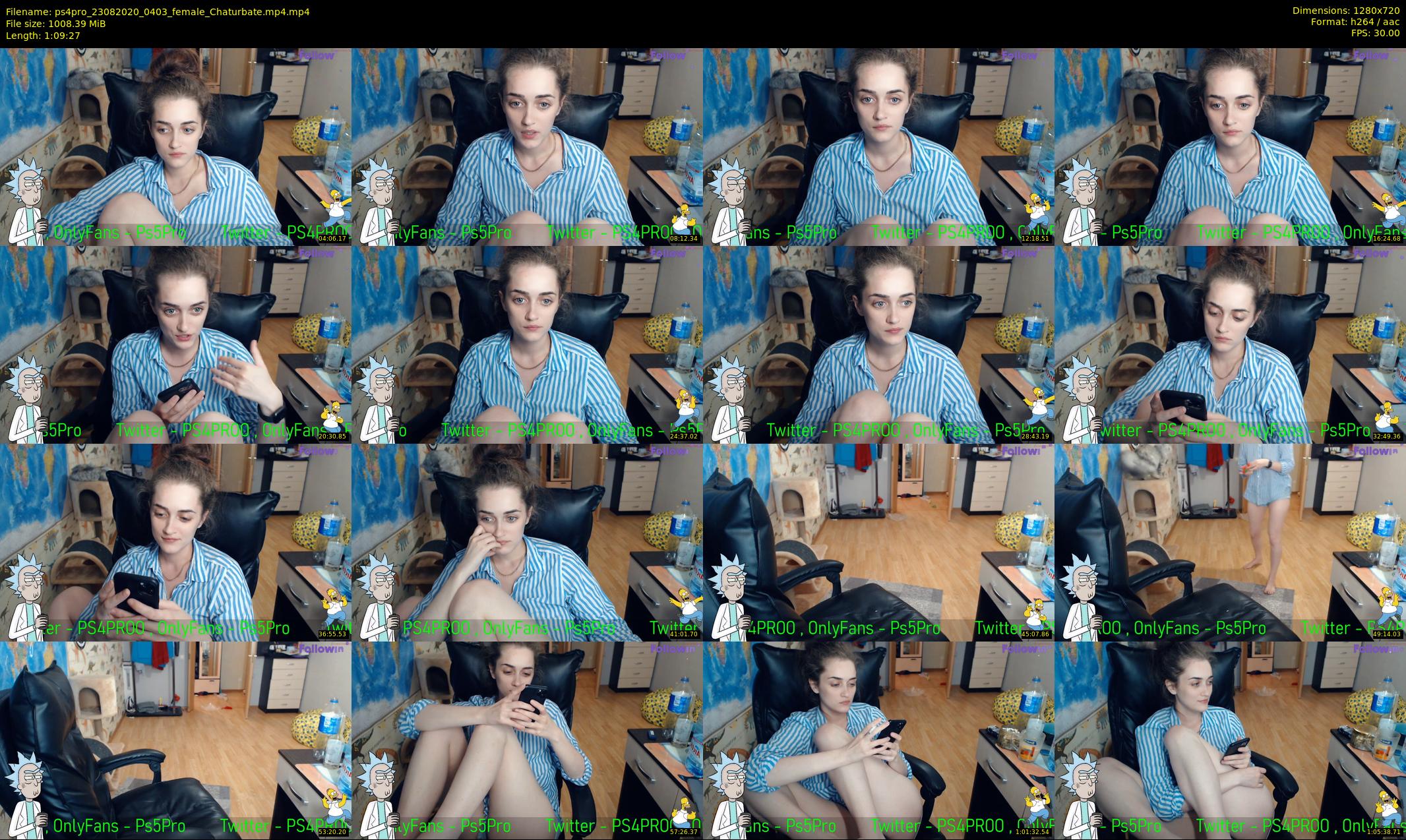 ps4pro — 70 minute Chaturbate female cam show recording, 720p, Aug 23, 2020