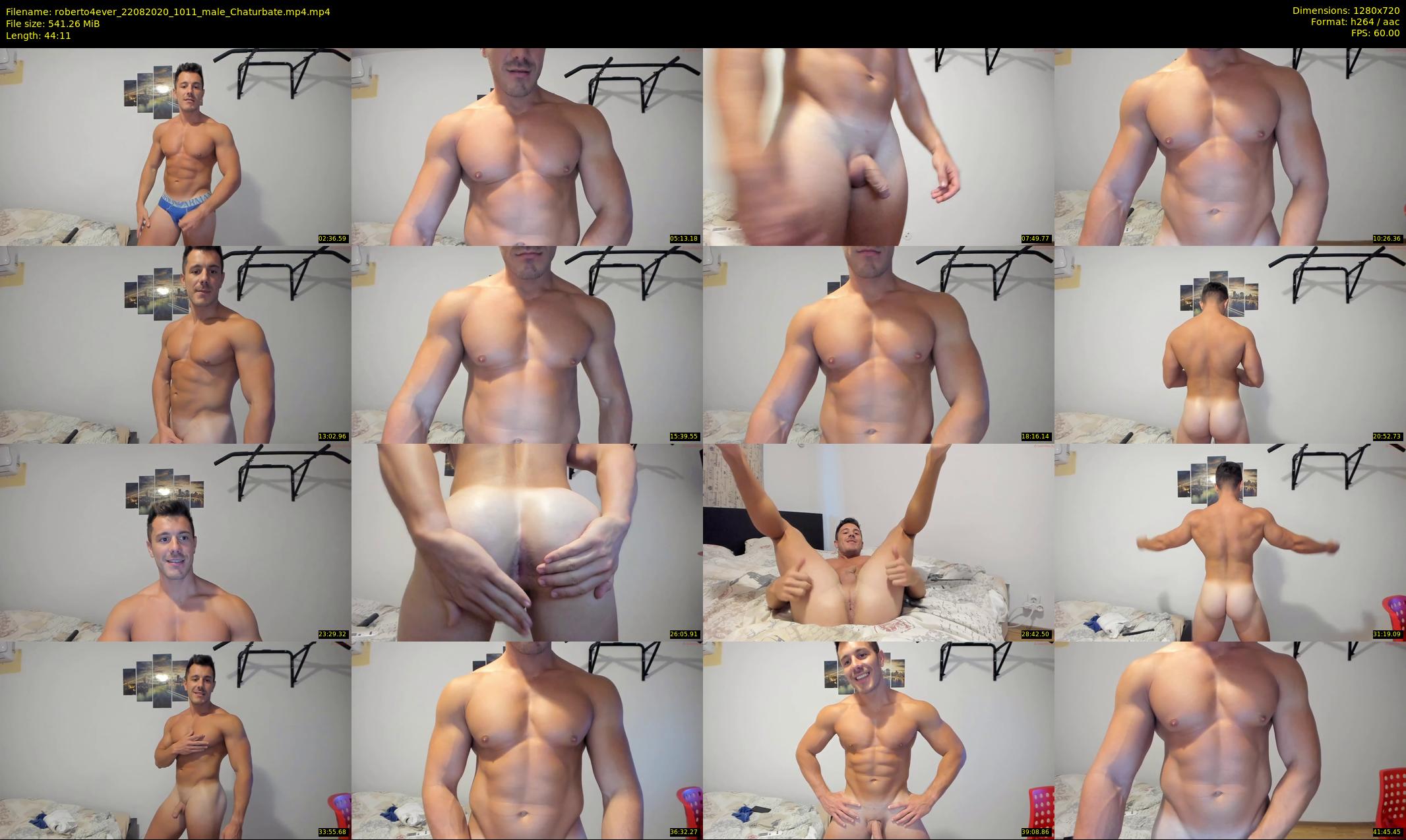 roberto4ever — 45 minute Chaturbate male cam show recording, 720p, Aug 22, 2020