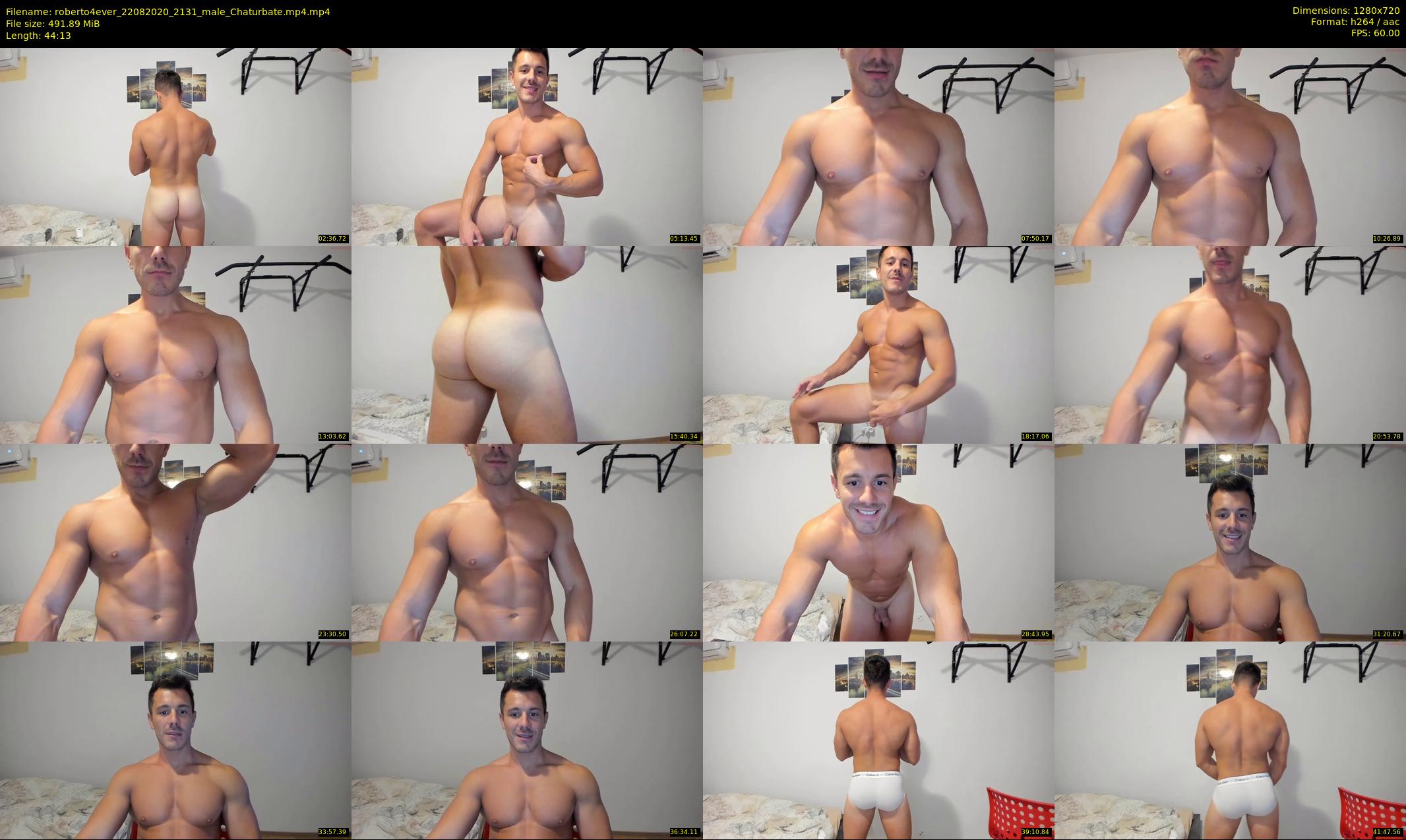roberto4ever — 45 minute Chaturbate male cam show recording, 720p, Aug 22, 2020