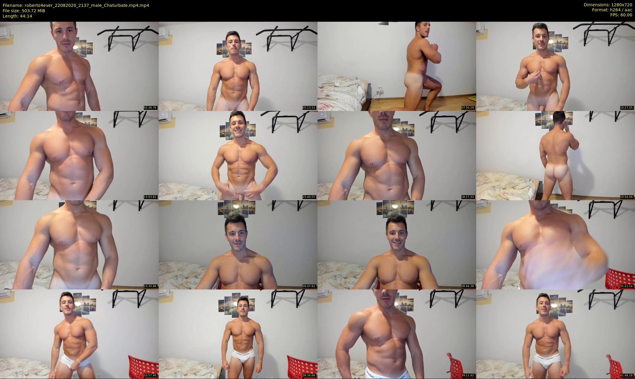 roberto4ever — 45 minute Chaturbate male cam show recording, 720p, Aug 22, 2020