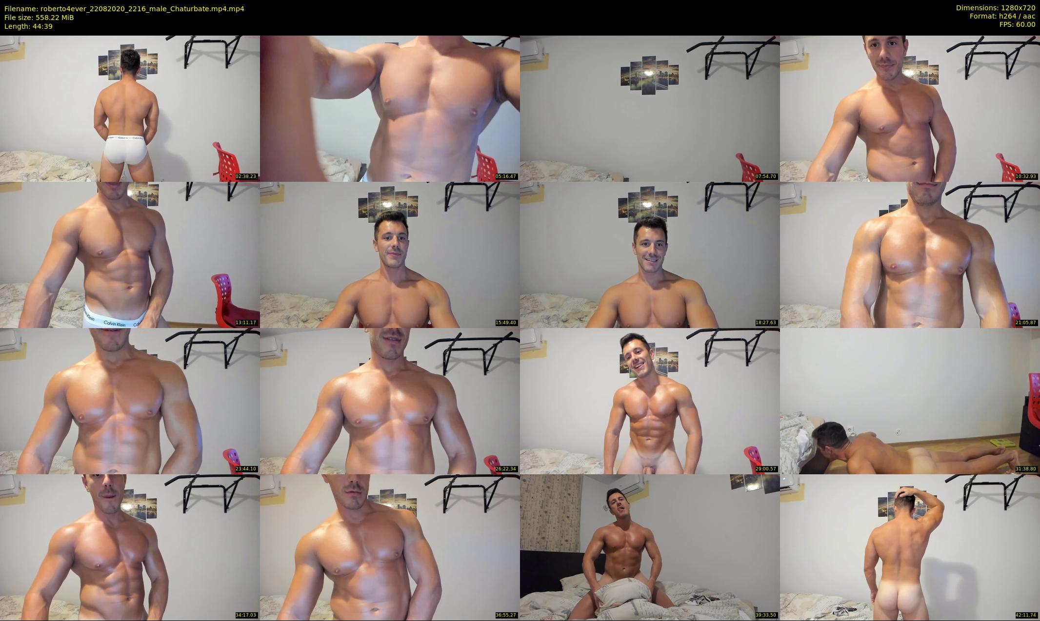 roberto4ever — 45 minute Chaturbate male cam show recording, 720p, Aug 22, 2020