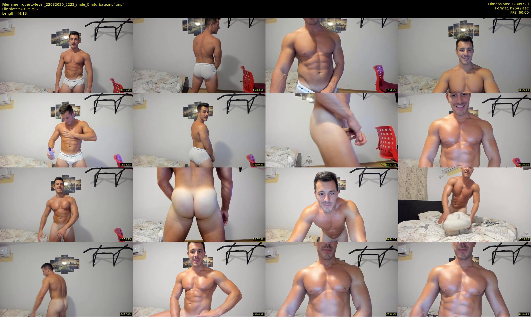 roberto4ever — 45 minute Chaturbate male cam show recording, 720p, Aug 22, 2020