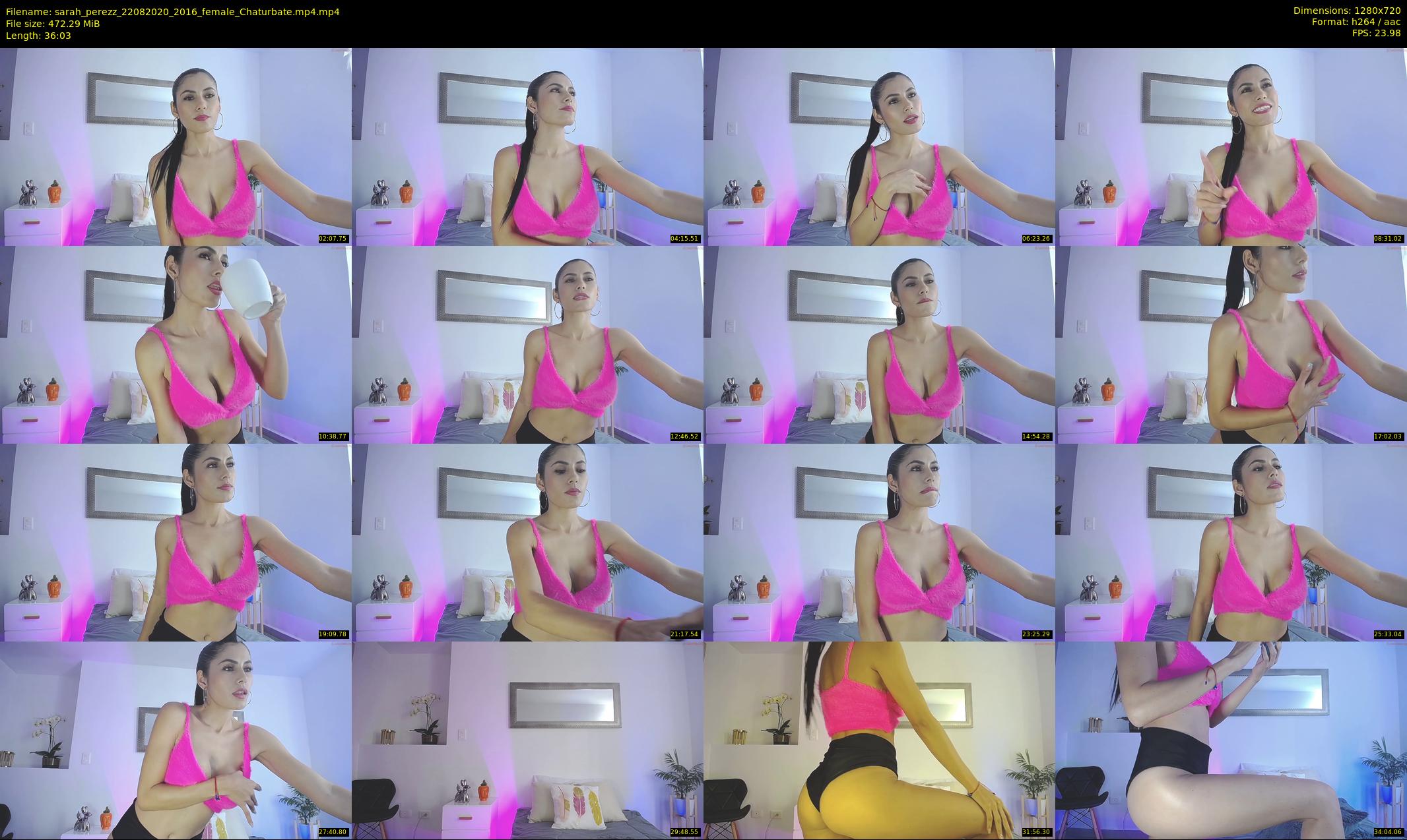 sarah_perezz — 37 minute Chaturbate female cam show recording, 720p, Aug 22, 2020
