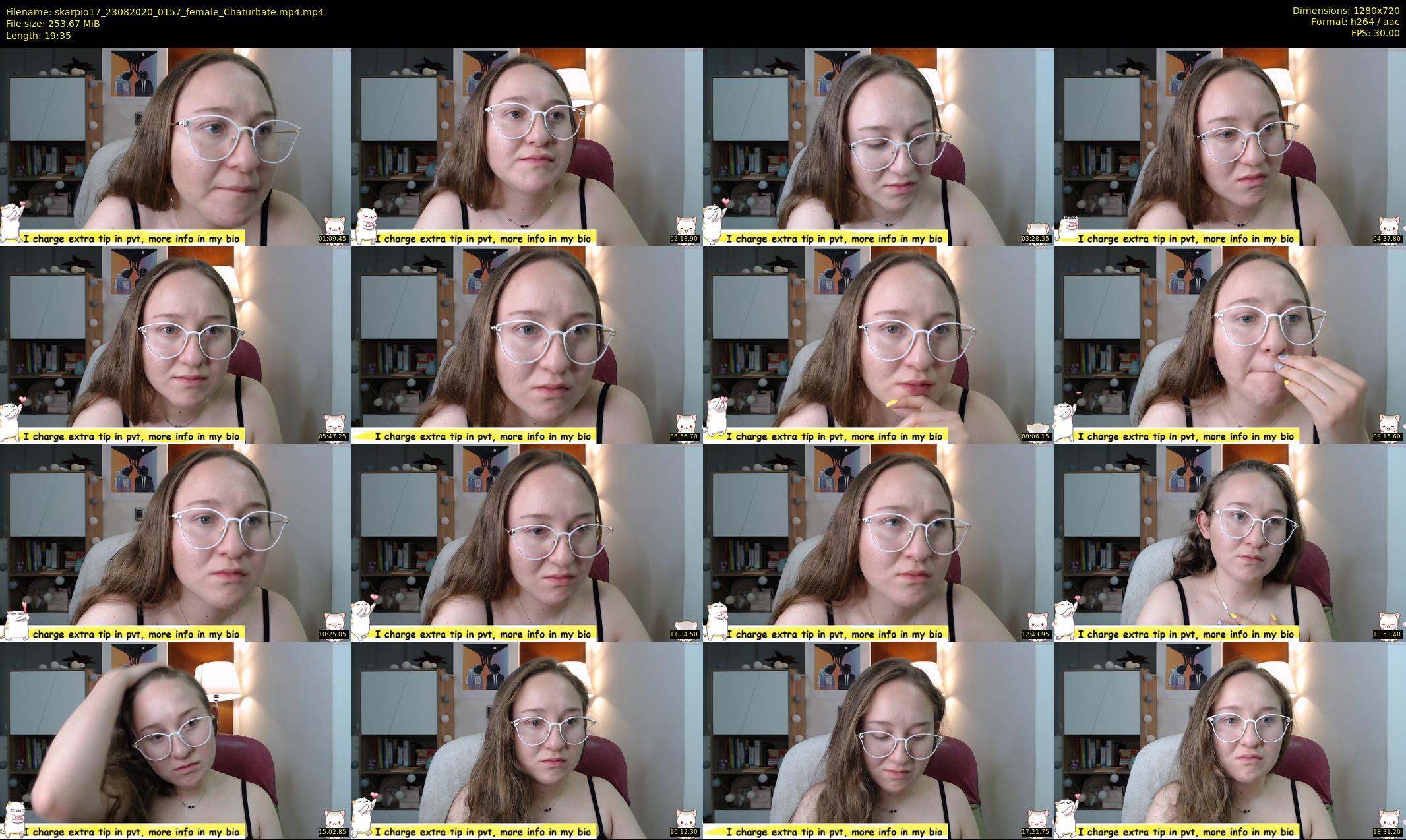 skarpio17 — 20 minute Chaturbate female cam show recording, 720p, Aug 23, 2020