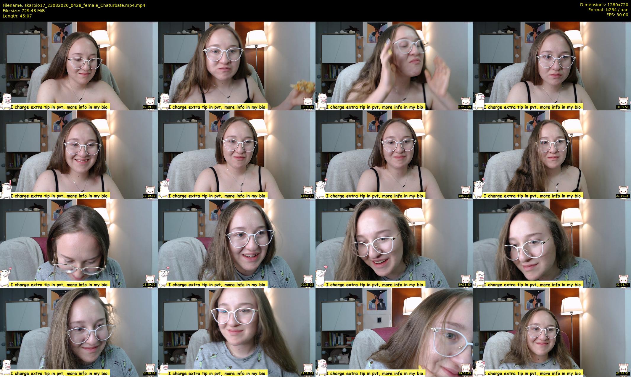 skarpio17 — 46 minute Chaturbate female cam show recording, 720p, Aug 23, 2020
