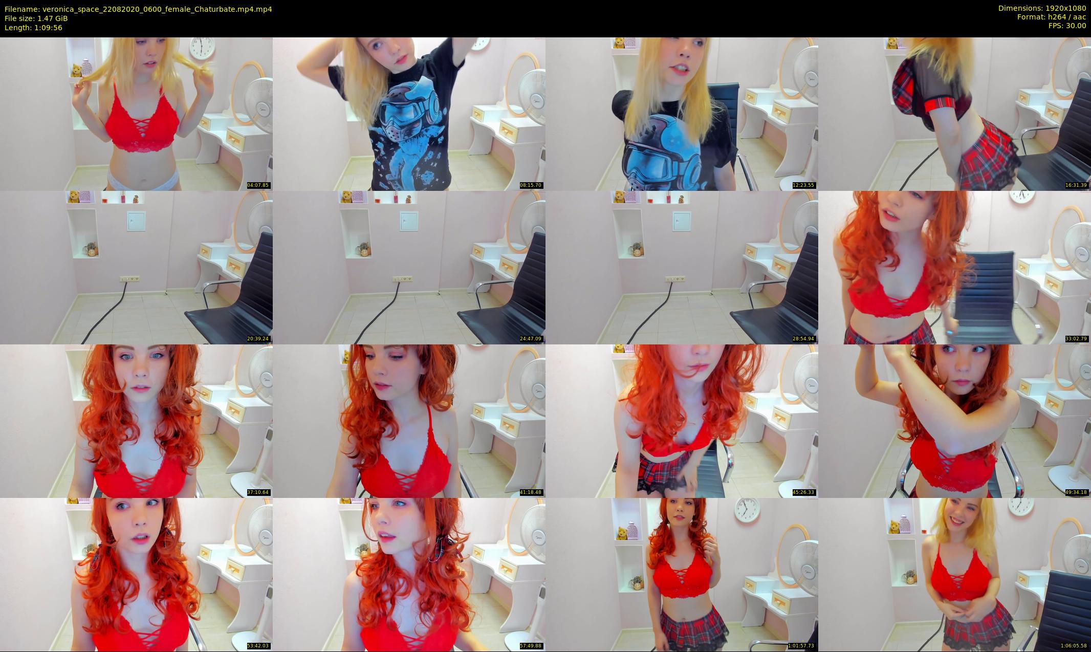 veronica_space — 70 minute Chaturbate female cam show recording, 1080p, Aug 22, 2020