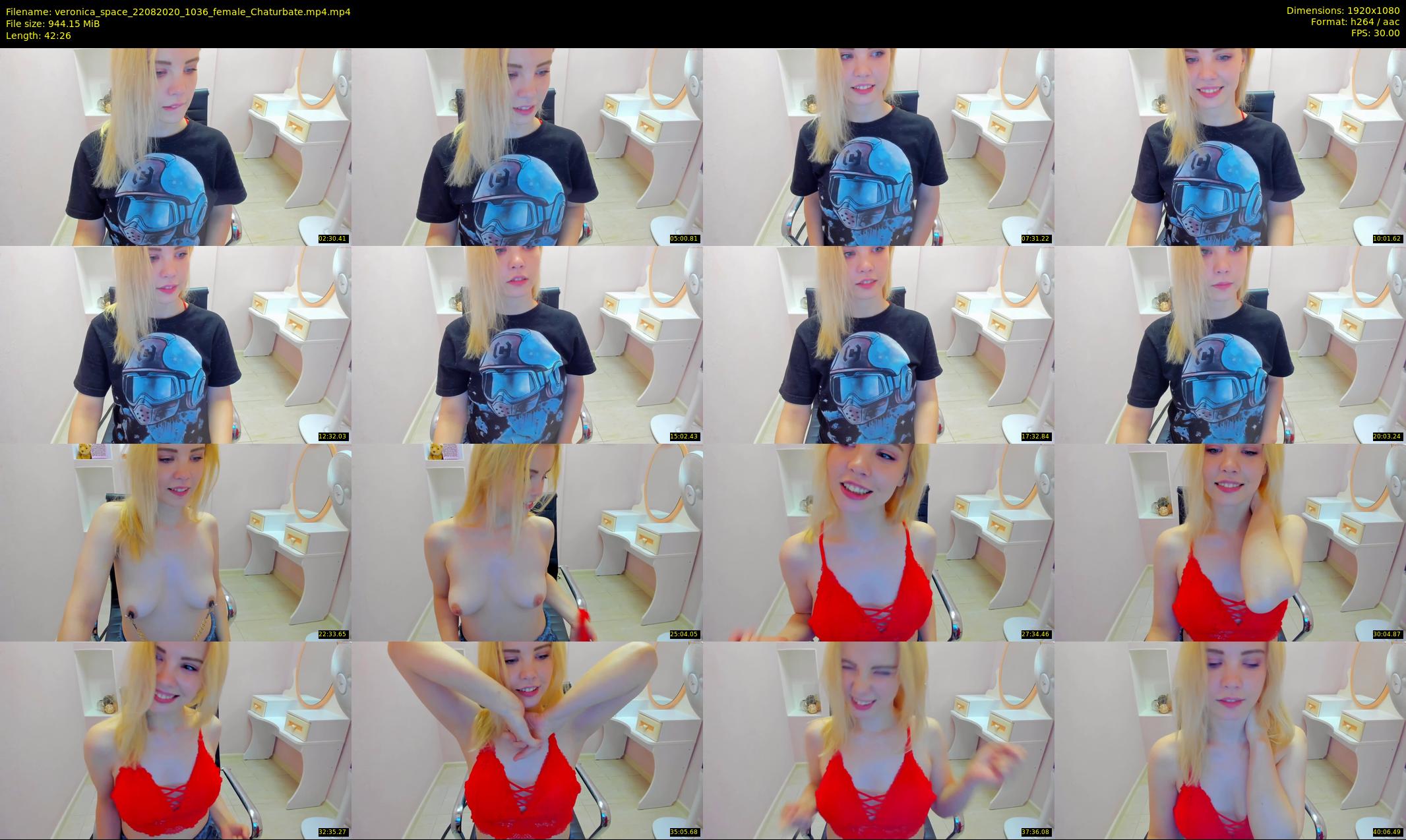veronica_space — 43 minute Chaturbate female cam show recording, 1080p, Aug 22, 2020