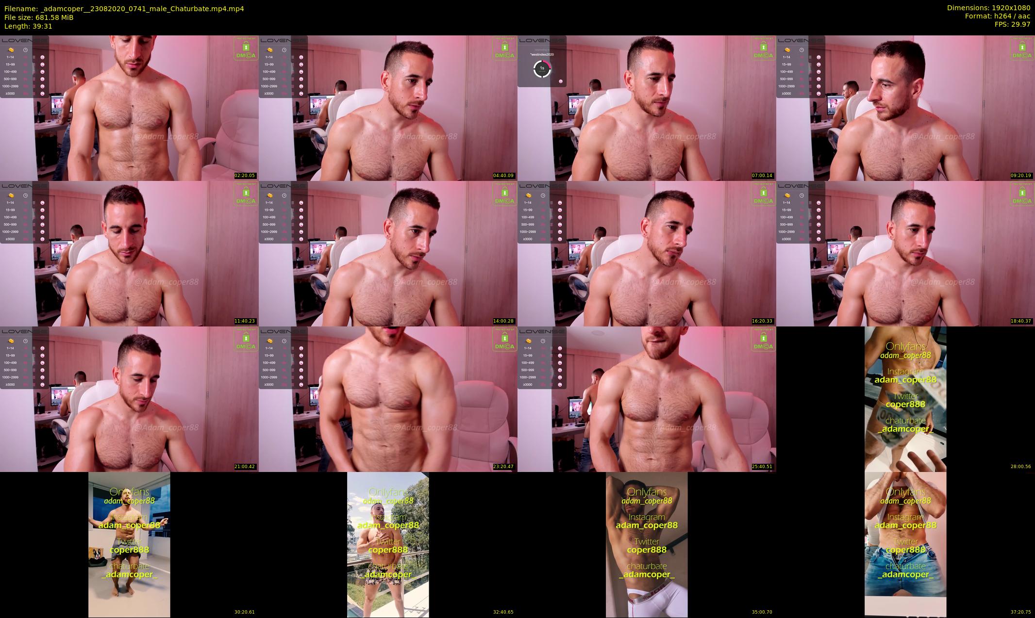 _adamcoper_ — 40 minute Chaturbate male cam show recording, 1080p, Aug 23, 2020