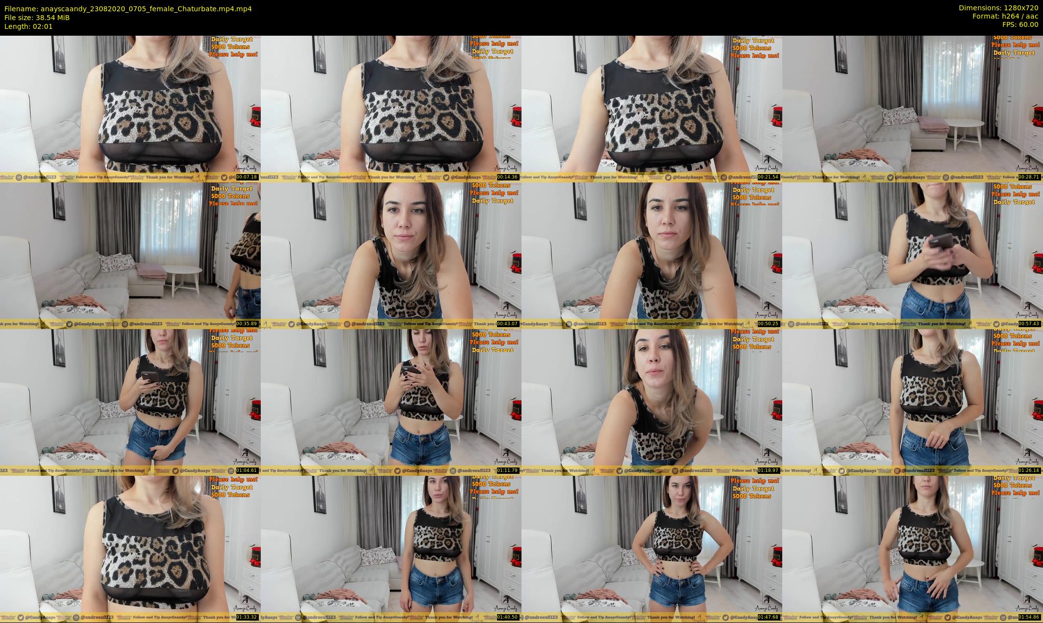 anayscaandy — 3 minute Chaturbate female cam show recording, 720p, Aug 23, 2020