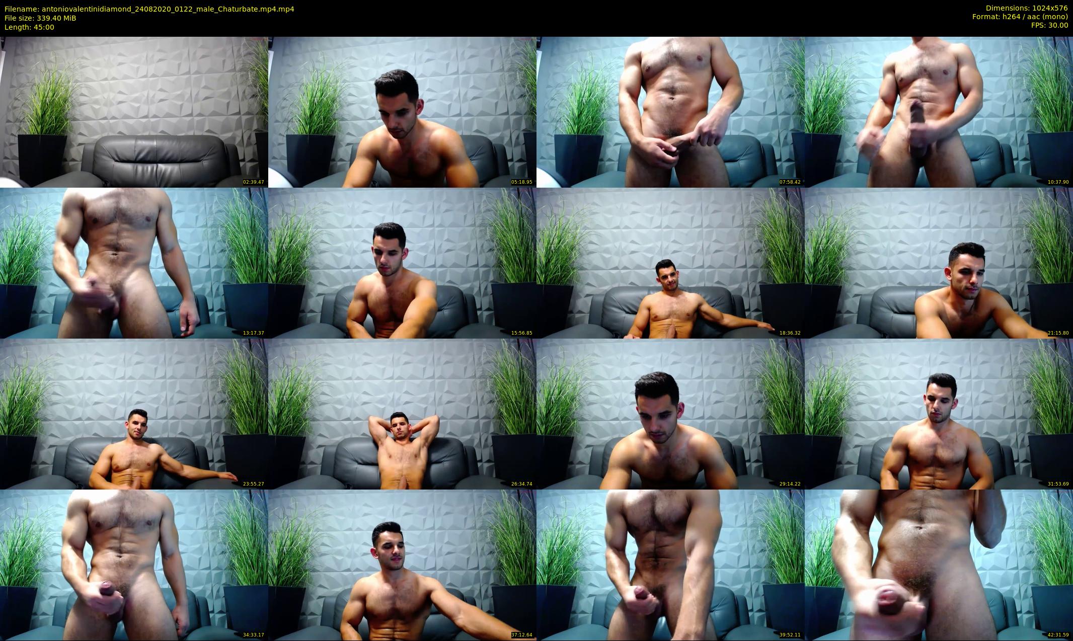 antoniovalentinidiamond — 45 minute Chaturbate male cam show recording, 480p, Aug 24, 2020