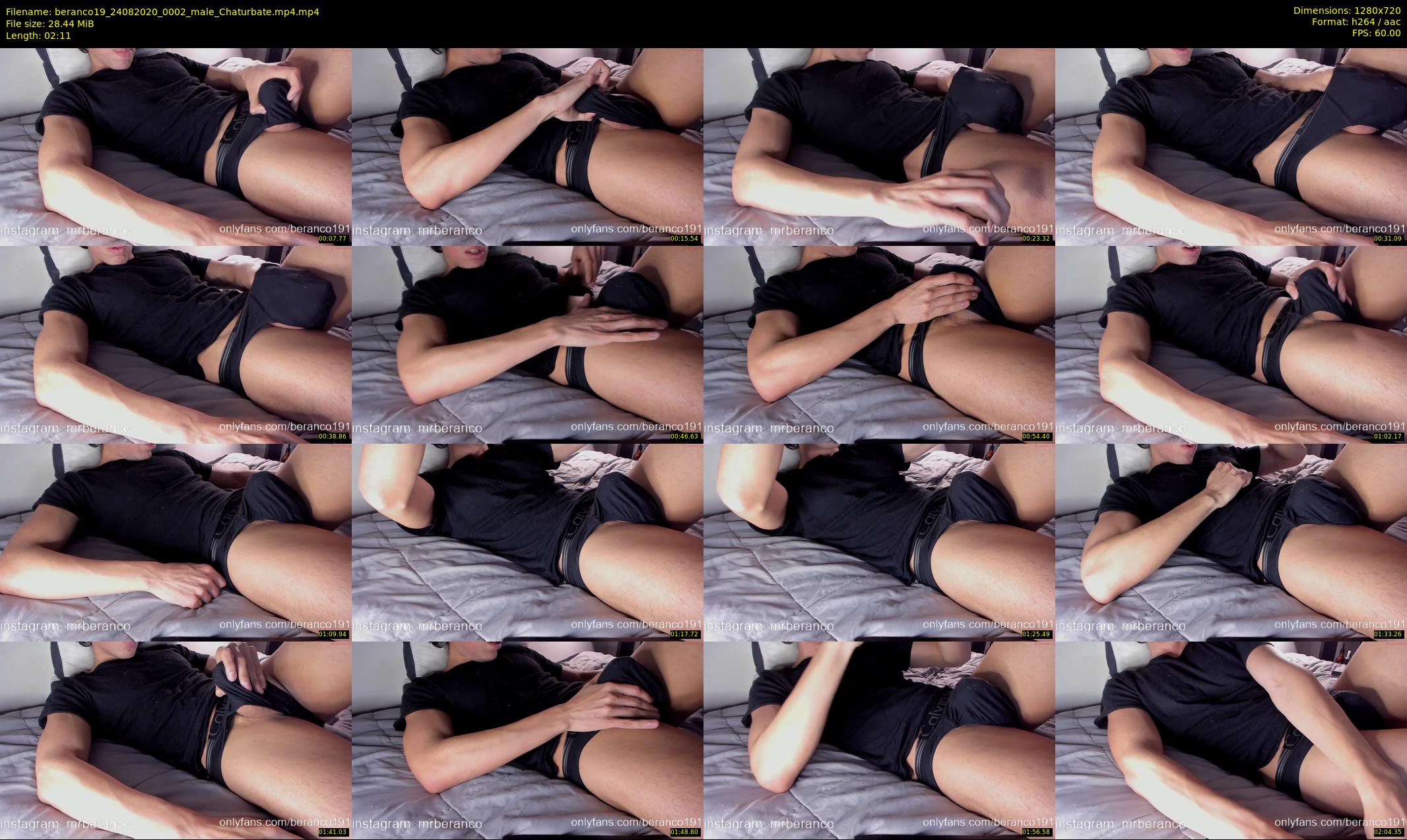 beranco19 — 3 minute Chaturbate male cam show recording, 720p, Aug 24, 2020