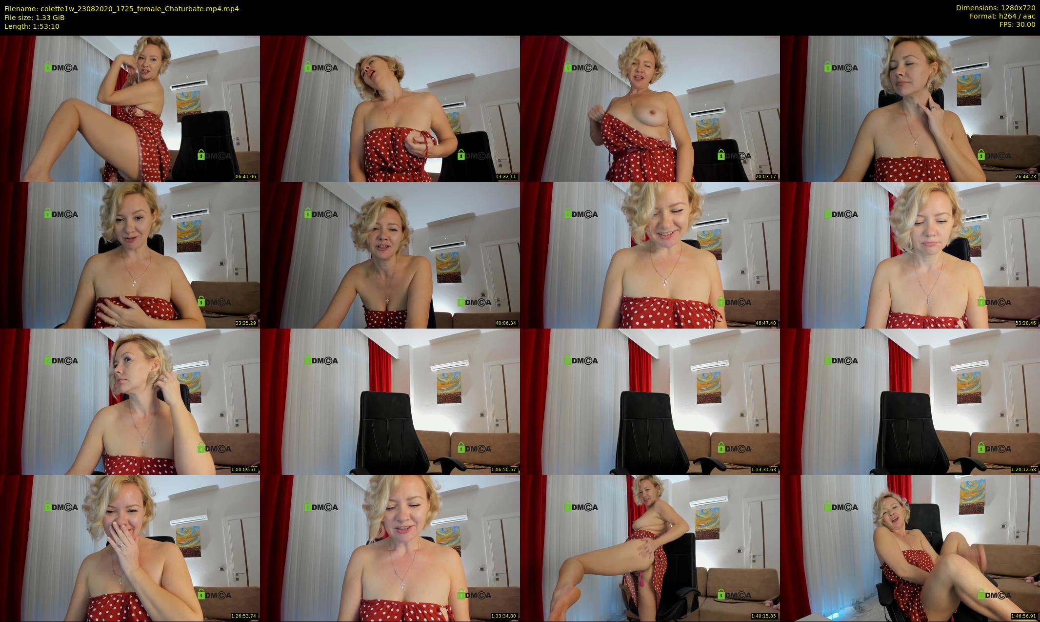 colette1w — 114 minute Chaturbate female cam show recording, 720p, Aug 23, 2020