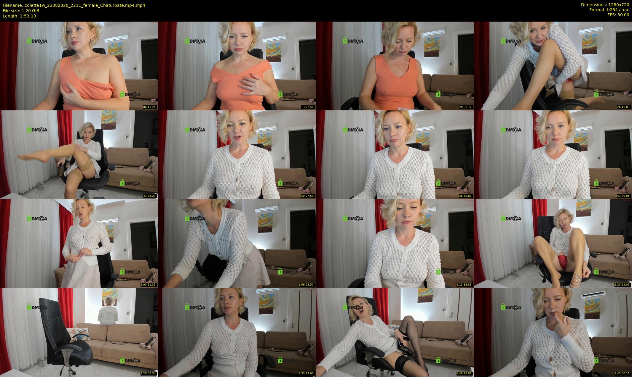 colette1w — 114 minute Chaturbate female cam show recording, 720p, Aug 23, 2020