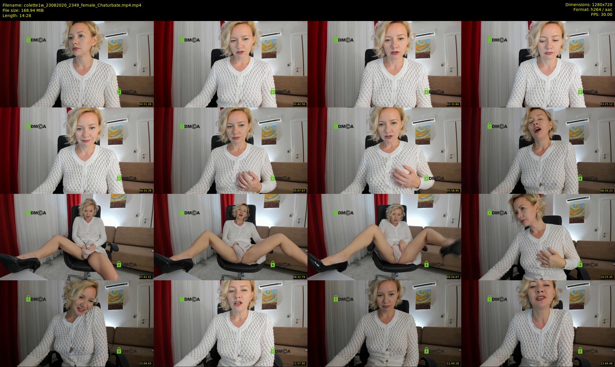 colette1w — 15 minute Chaturbate female cam show recording, 720p, Aug 23, 2020