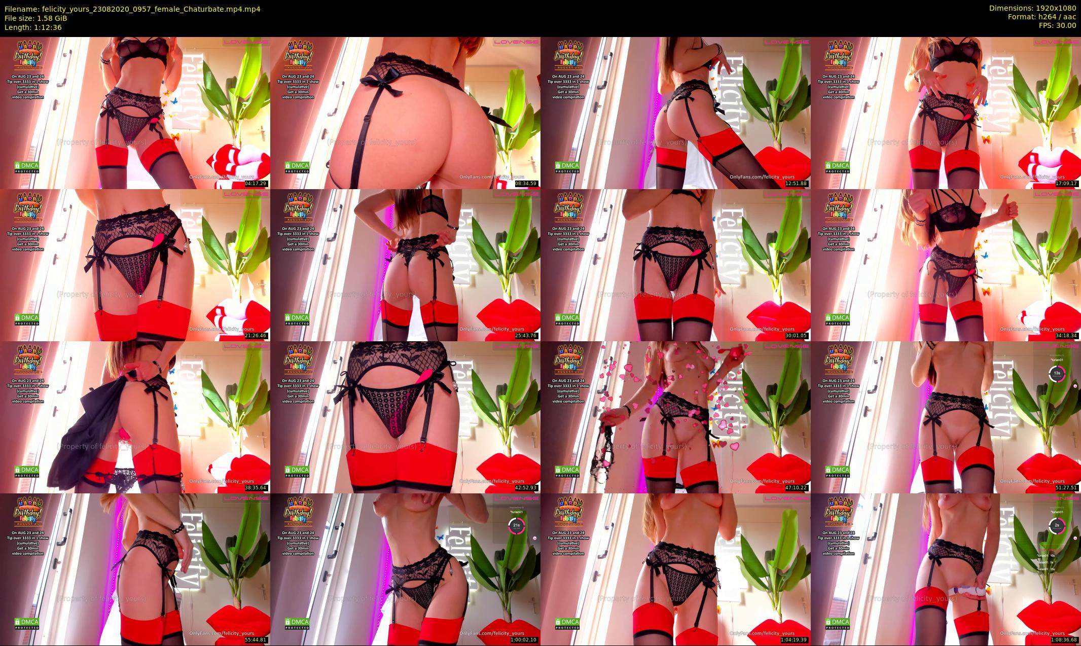 felicity_yours — 73 minute Chaturbate female cam show recording, 1080p, Aug 23, 2020