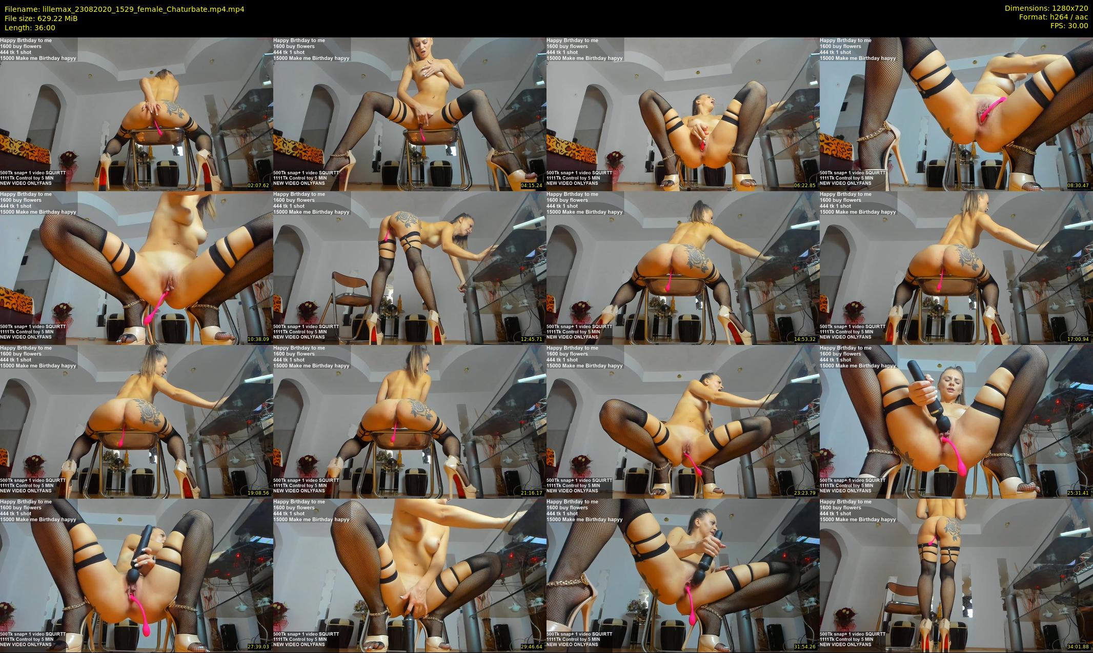 lillemax — 36 minute Chaturbate female cam show recording, 720p, Aug 23, 2020
