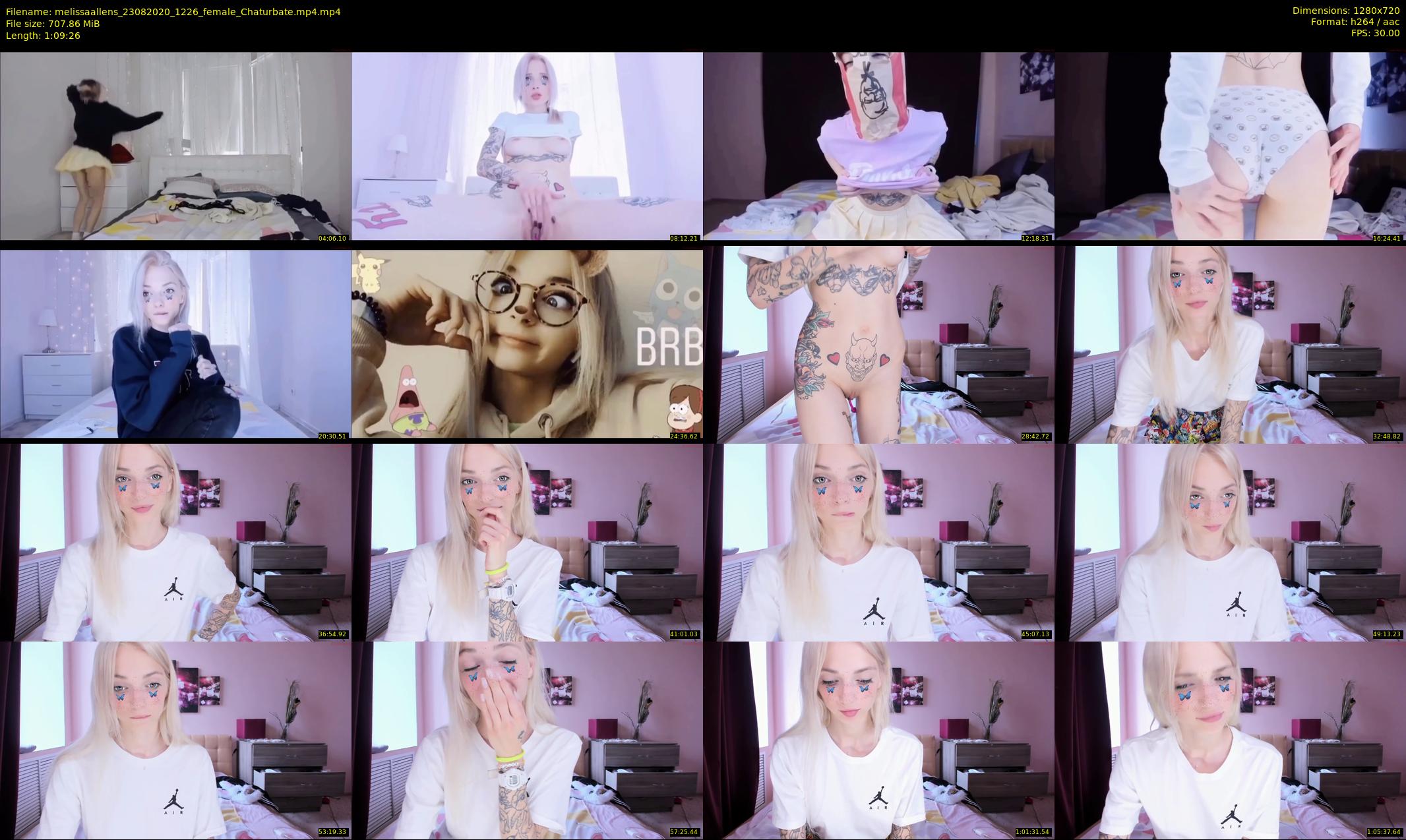 melissaallens — 70 minute Chaturbate female cam show recording, 720p, Aug 23, 2020