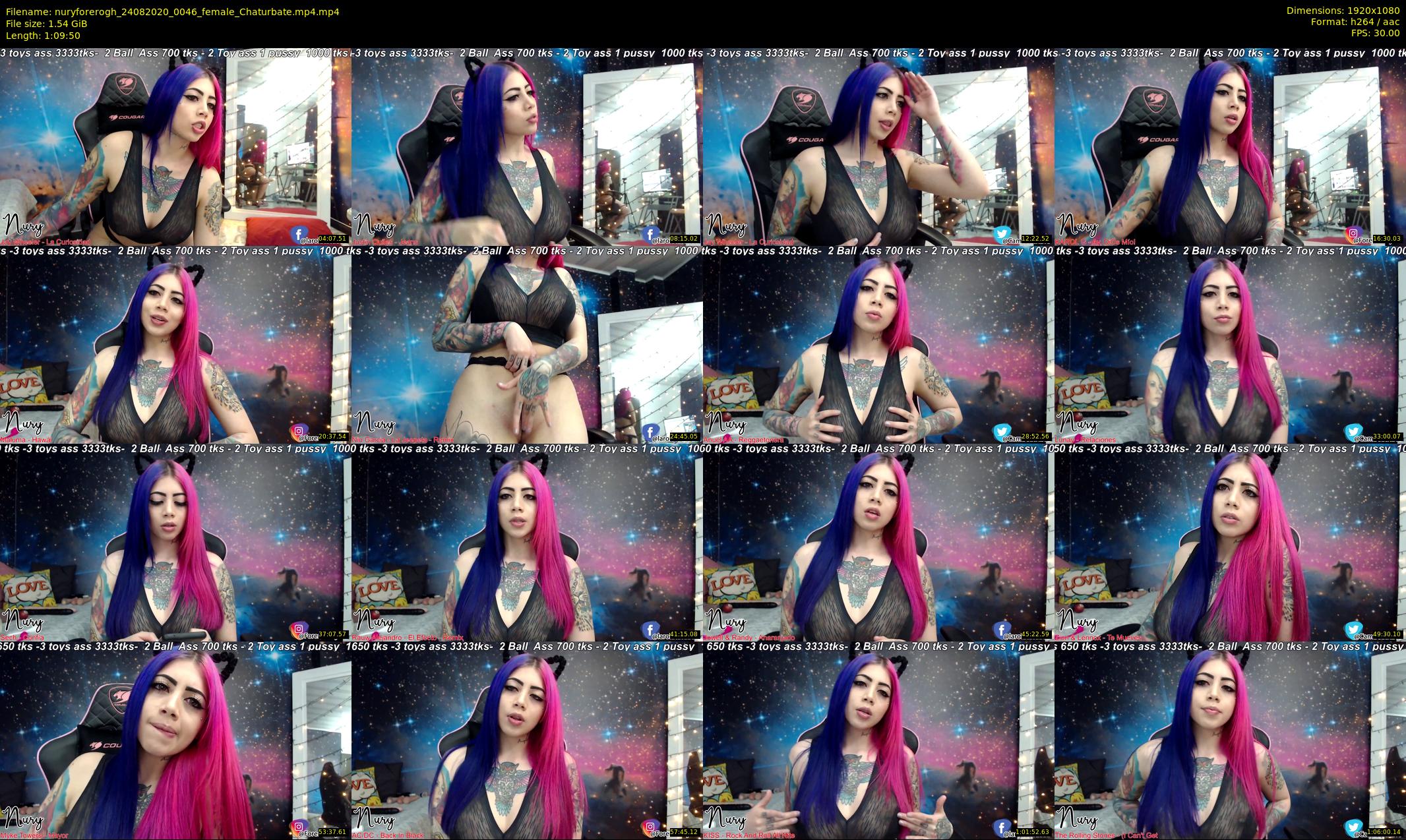 nuryforerogh — 70 minute Chaturbate female cam show recording, 1080p, Aug 24, 2020