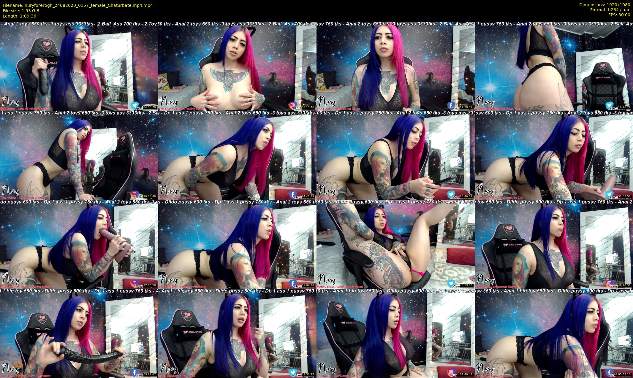 nuryforerogh — 70 minute Chaturbate female cam show recording, 1080p, Aug 24, 2020