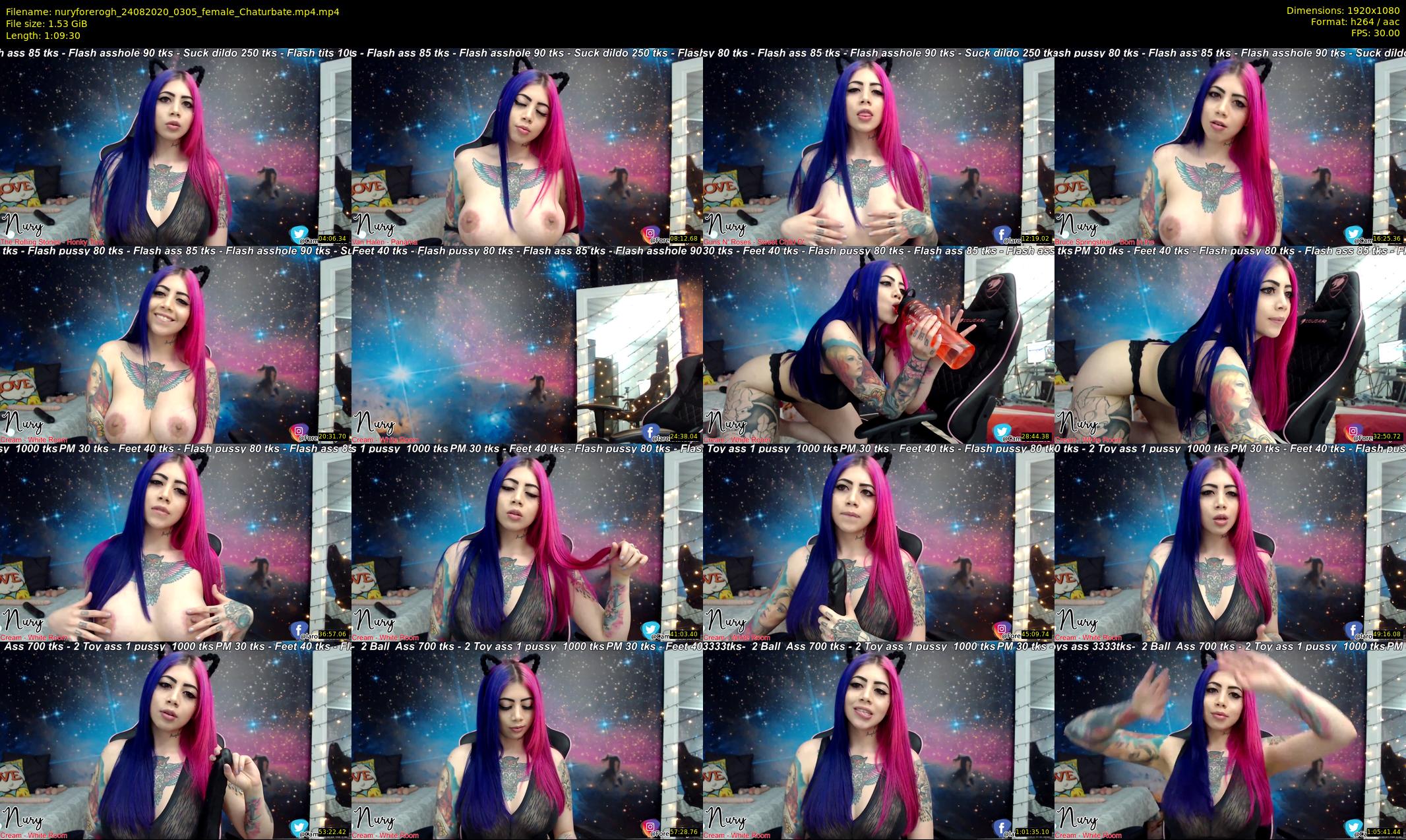 nuryforerogh — 70 minute Chaturbate female cam show recording, 1080p, Aug 24, 2020