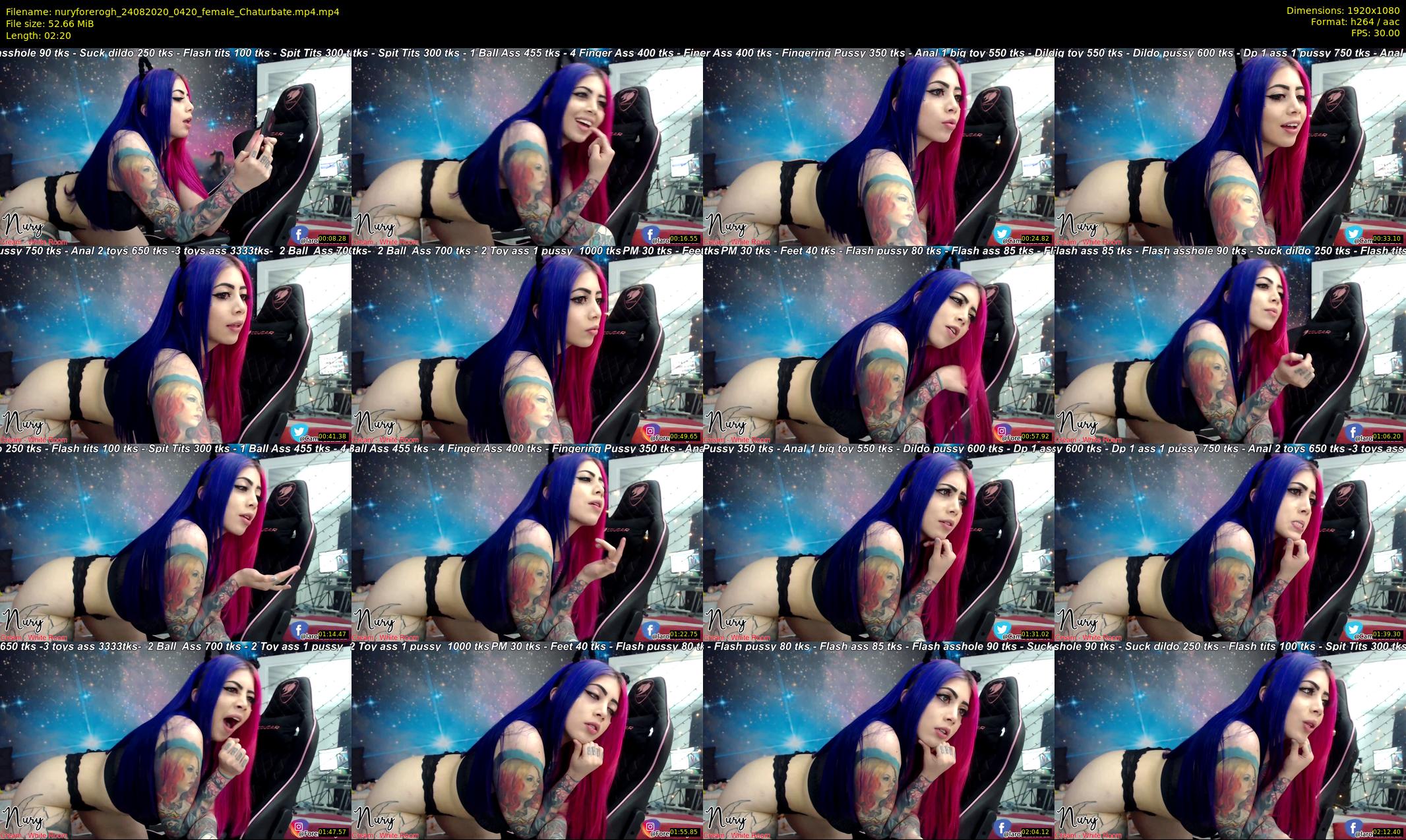 nuryforerogh — 3 minute Chaturbate female cam show recording, 1080p, Aug 24, 2020