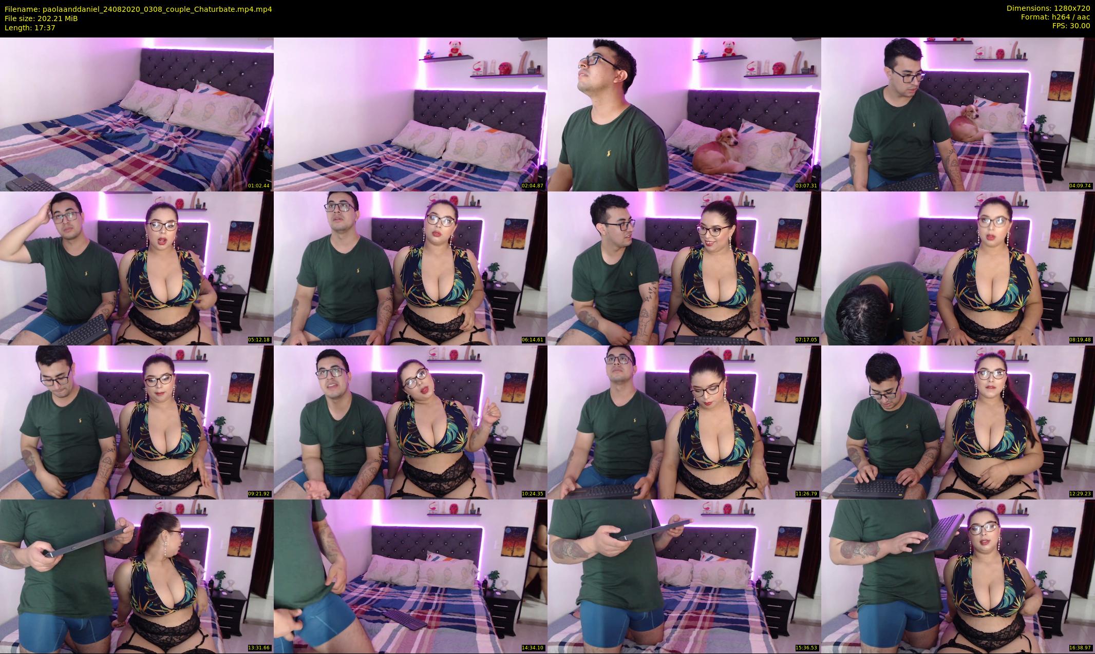 paolaanddaniel — 18 minute Chaturbate couple cam show recording, 720p, Aug 24, 2020