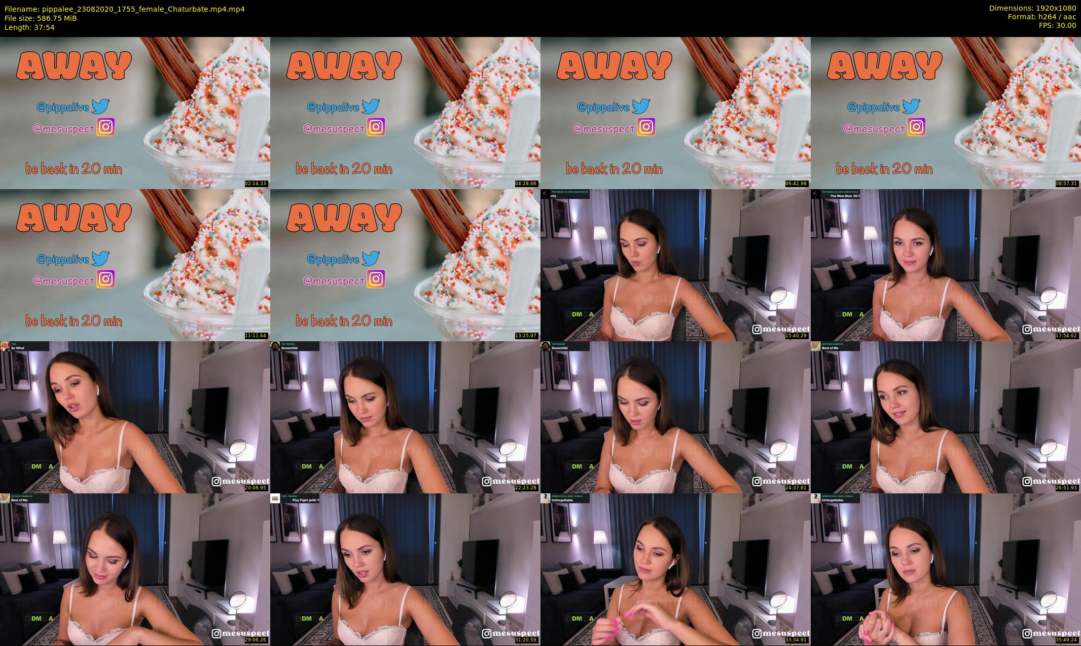 pippalee — 38 minute Chaturbate female cam show recording, 1080p, Aug 23, 2020
