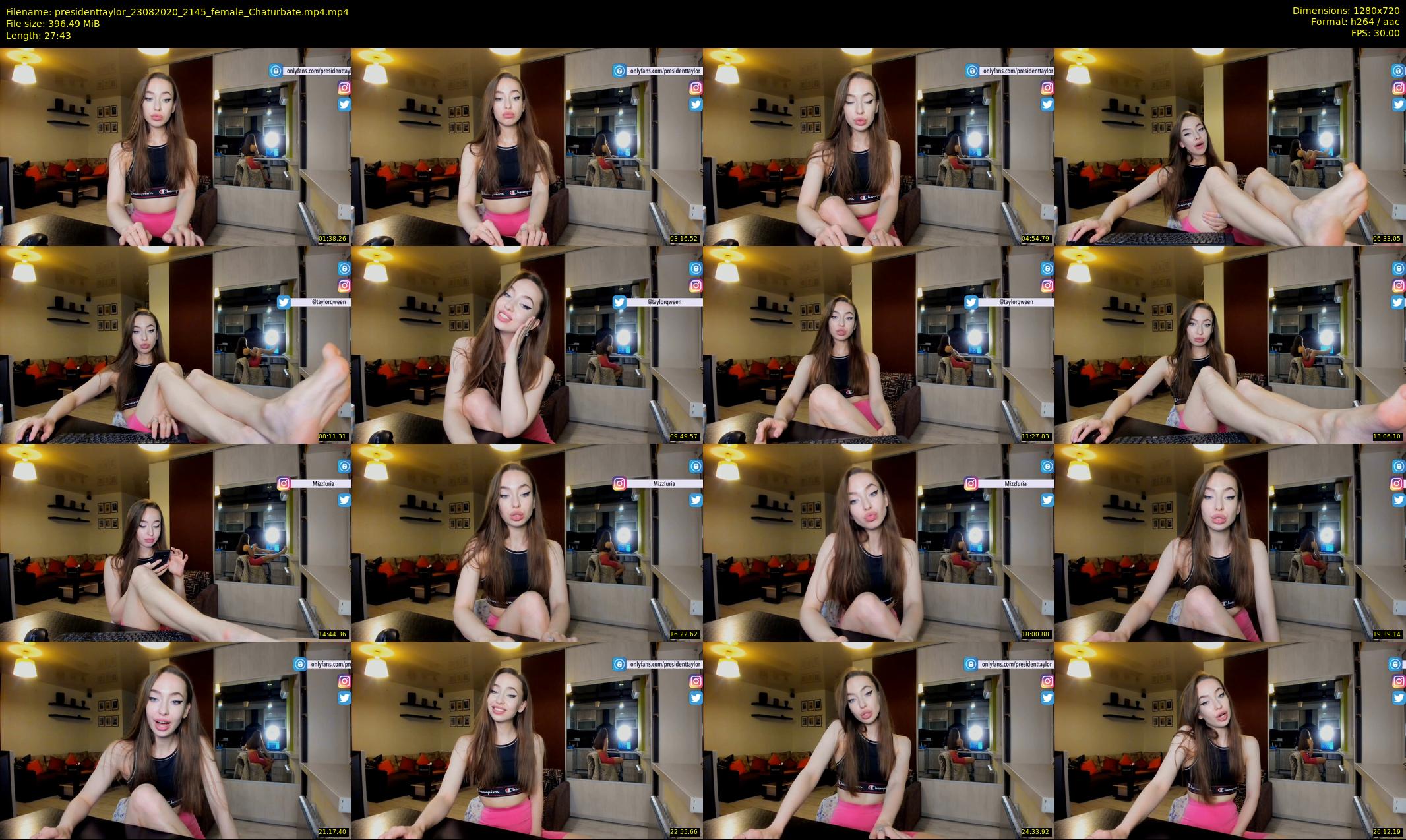 presidenttaylor — 28 minute Chaturbate female cam show recording, 720p, Aug 23, 2020